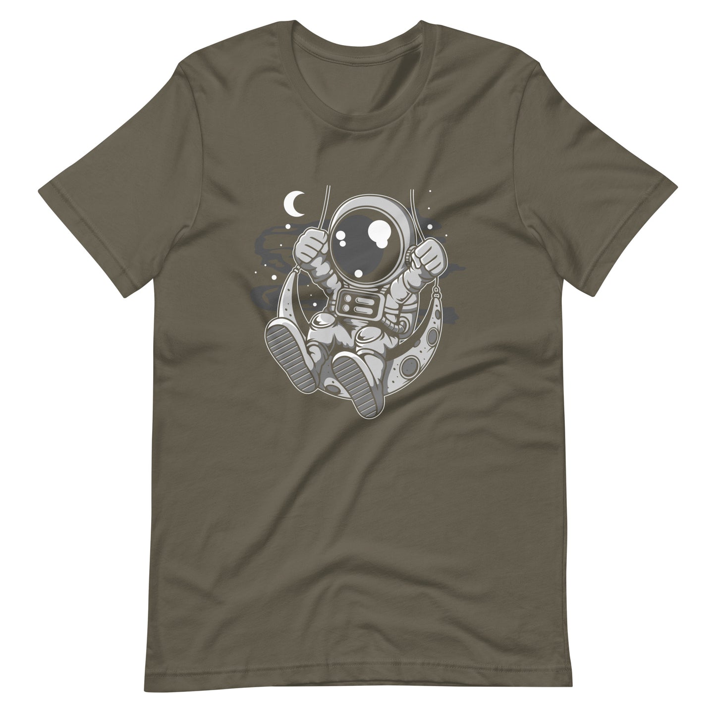 Astronaut Moon Swinger - Men's t-shirt - Army Front