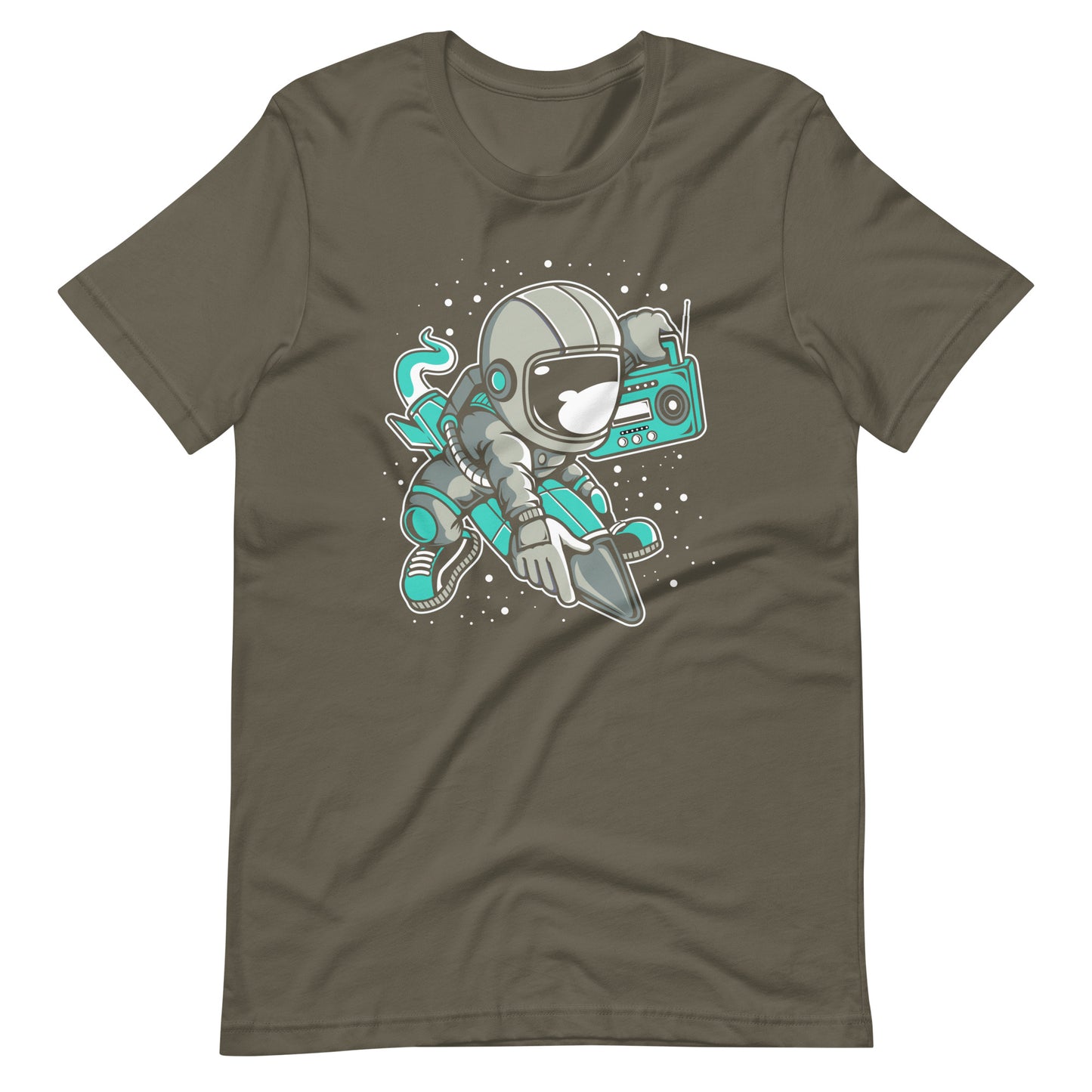 Astronaut Rocket - Men's t-shirt - Army Front