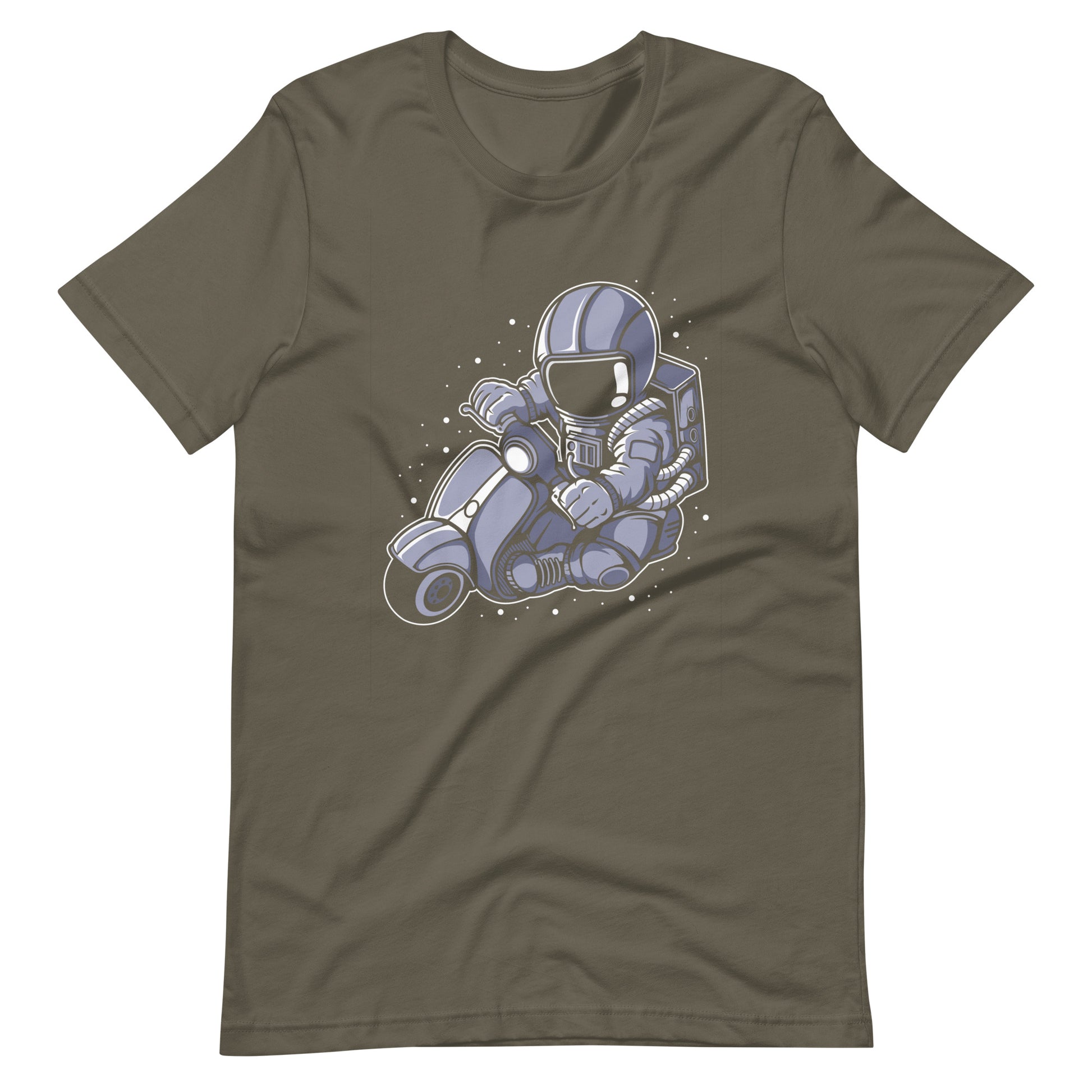 Astronaut Scooter - Men's t-shirt - Army Front