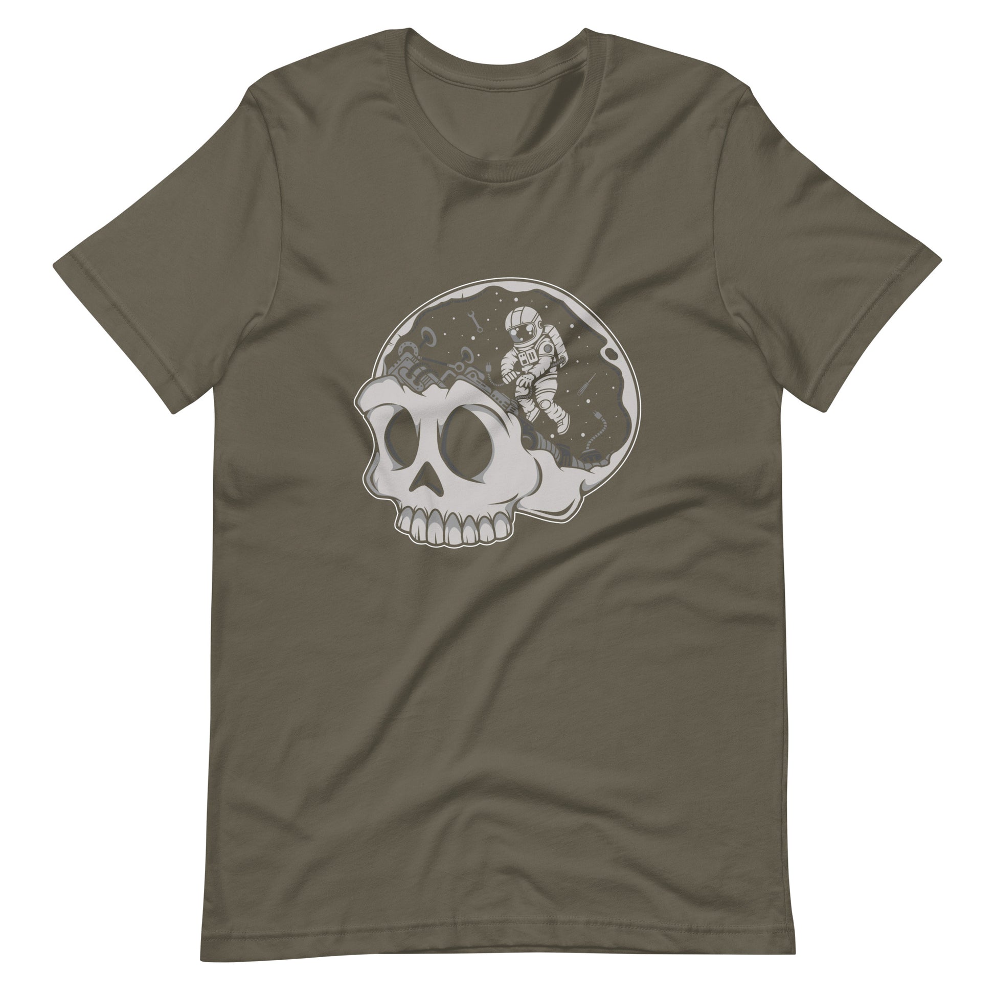 Astronaut Skull Brain - Men's t-shirt - Army Front