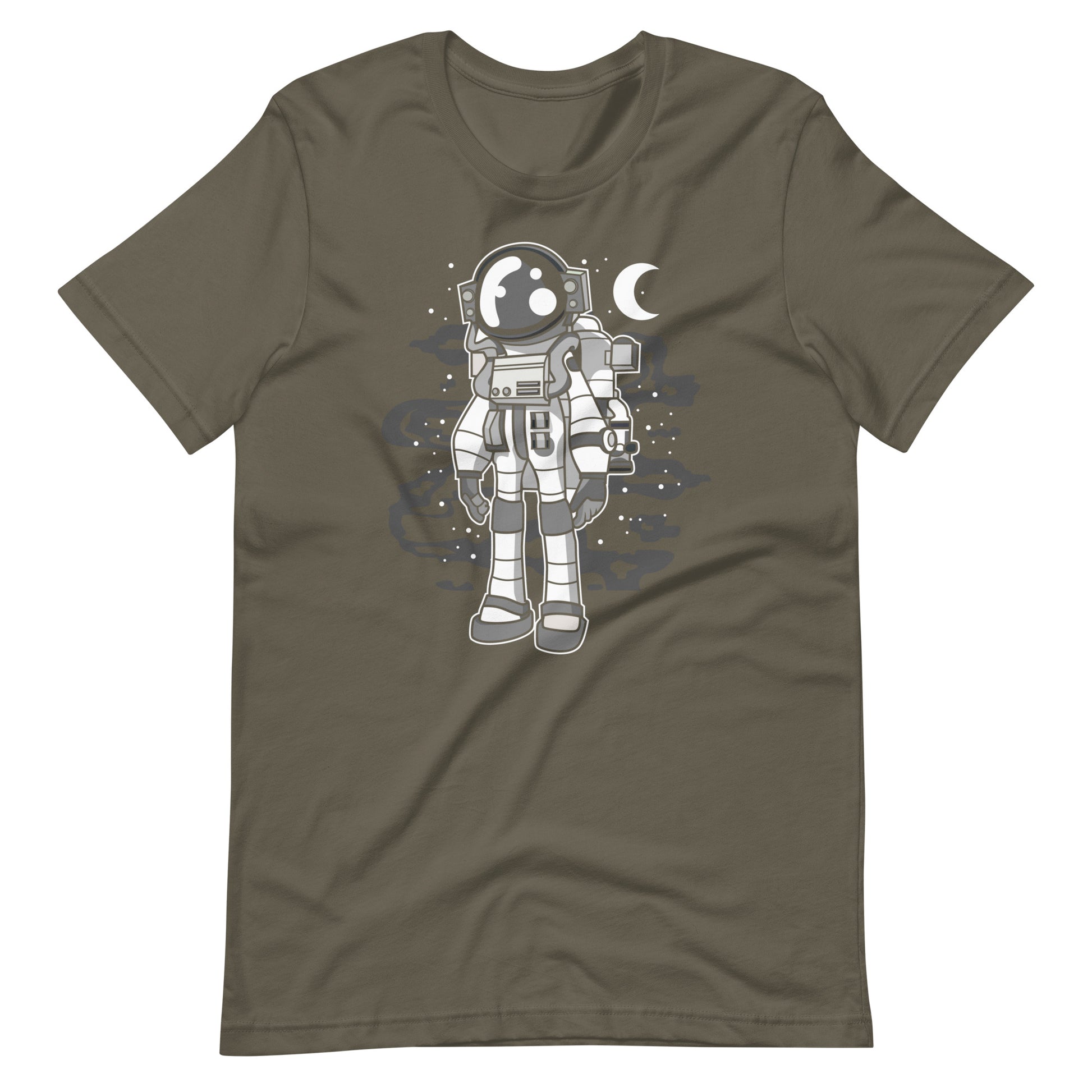 Astronaut Stand - Men's t-shirt - Army Front