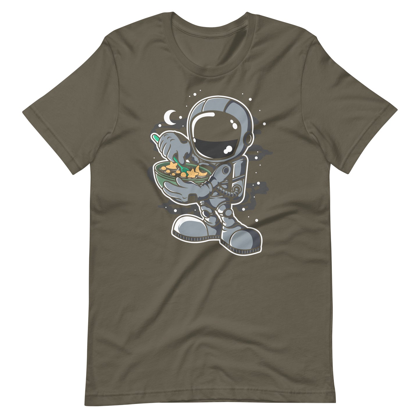 Astronaut Star Flakes - Men's t-shirt - Army Front