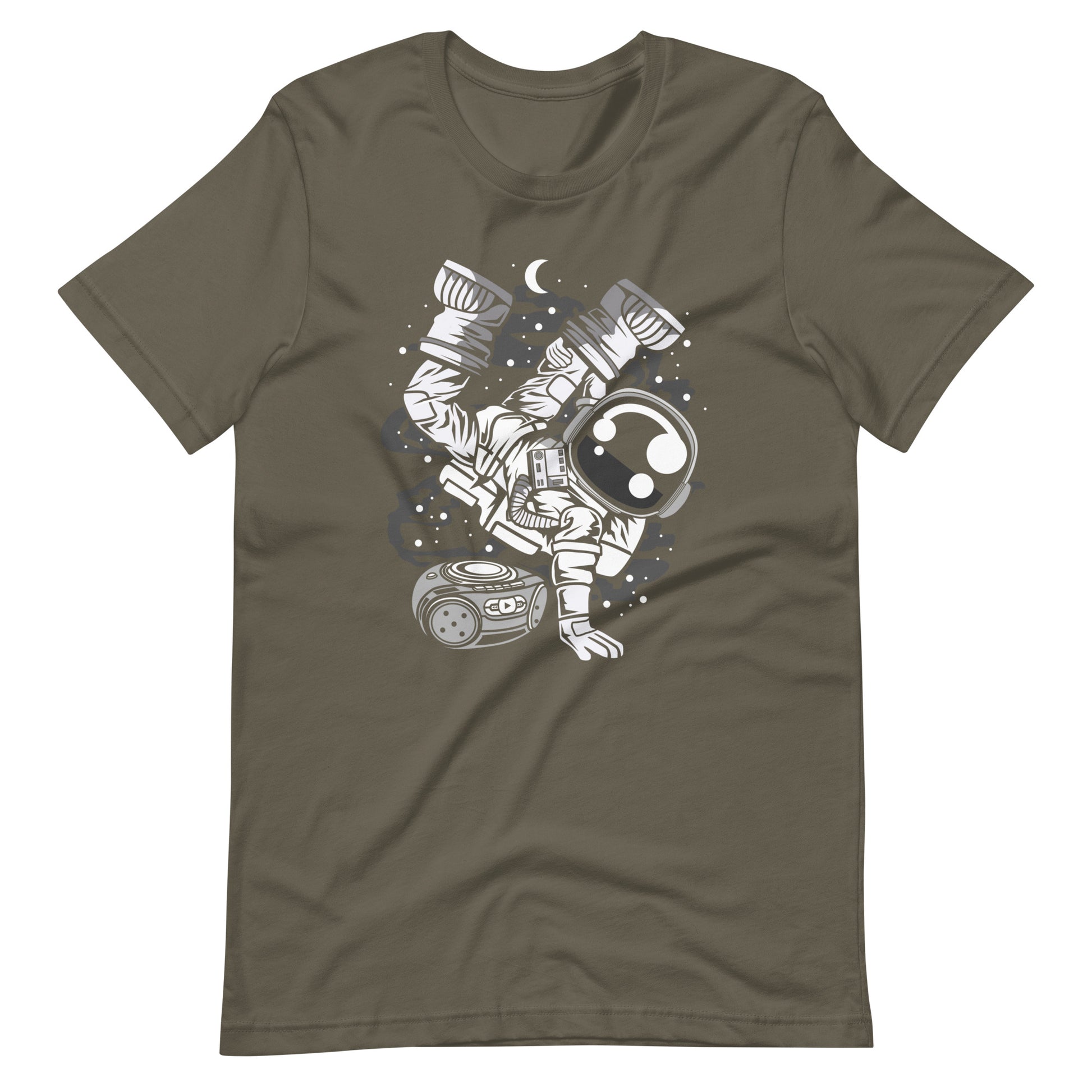 Astronaut Space Breakdance - Men's t-shirt - Army Front