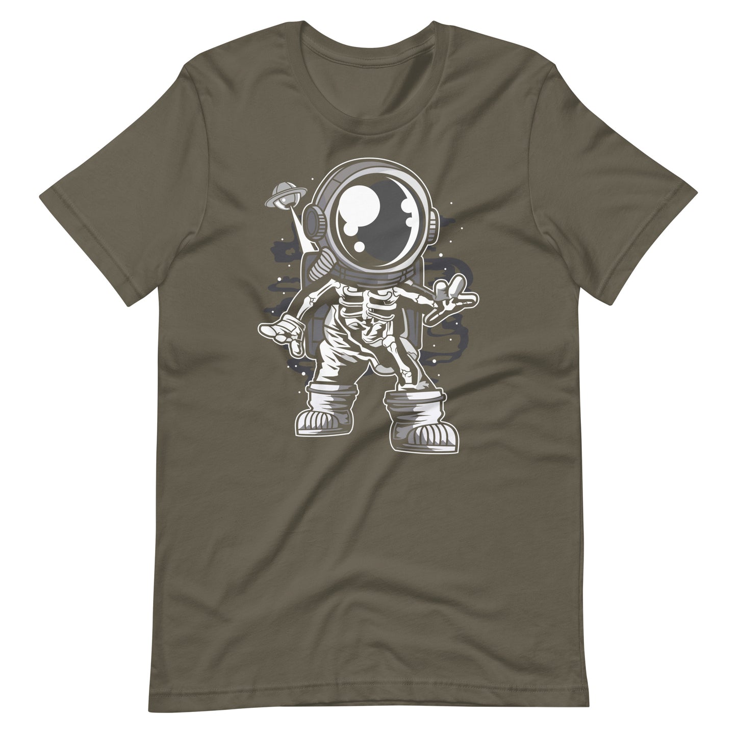 Astronaut Space Skeleton - Men's t-shirt - Army Front