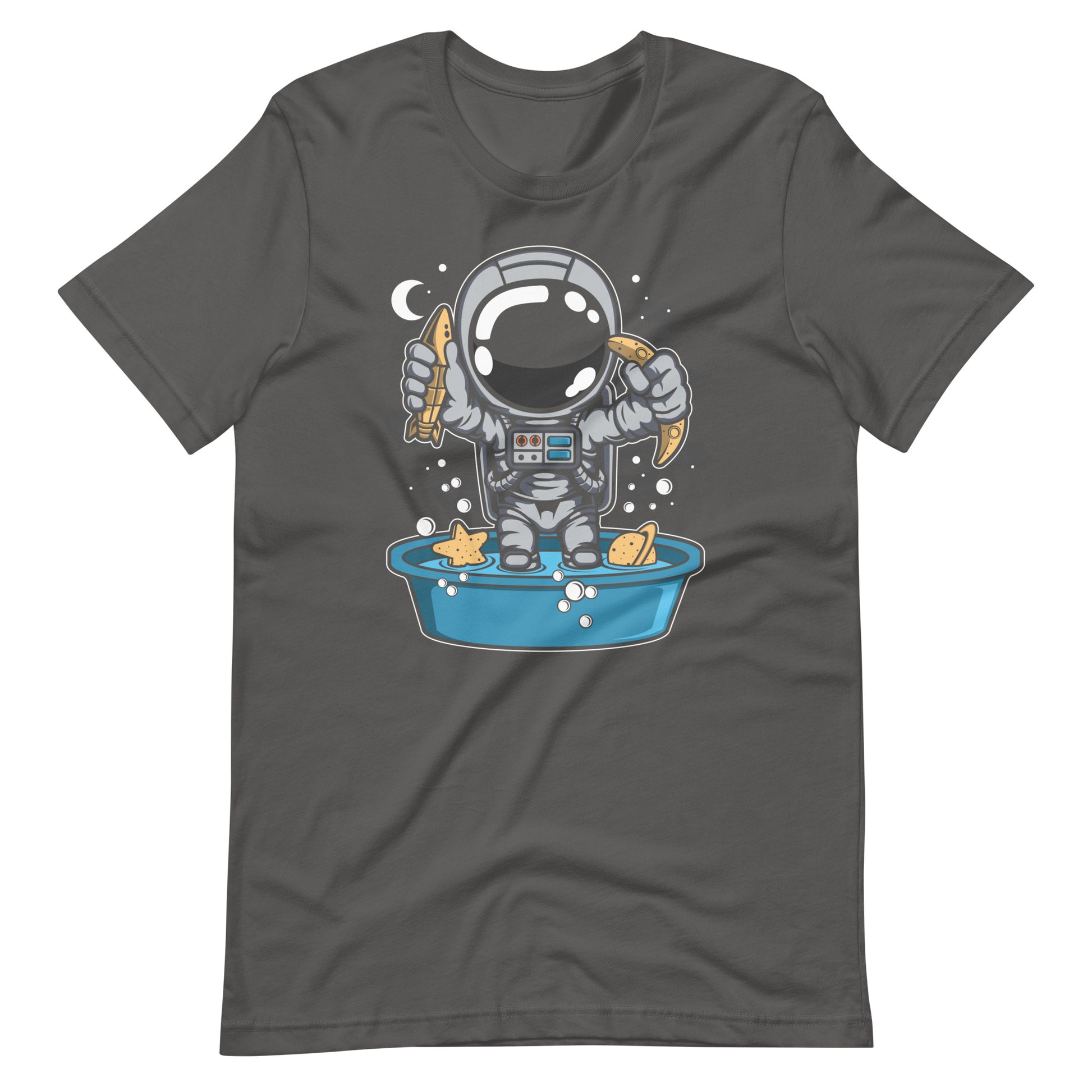 Astronaut Bathtub - Men's t-shirt - Asphalt Front