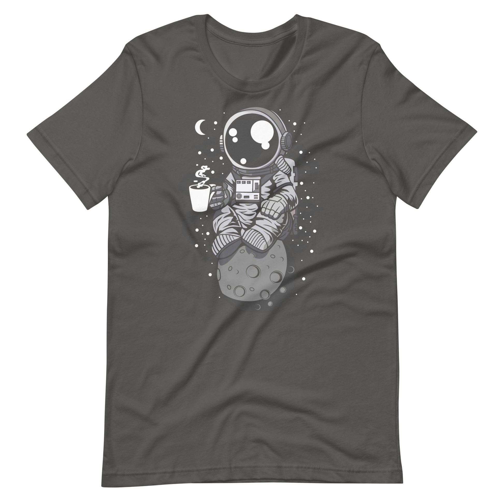 Astronaut Coffee - Men's t-shirt - Asphalt Front