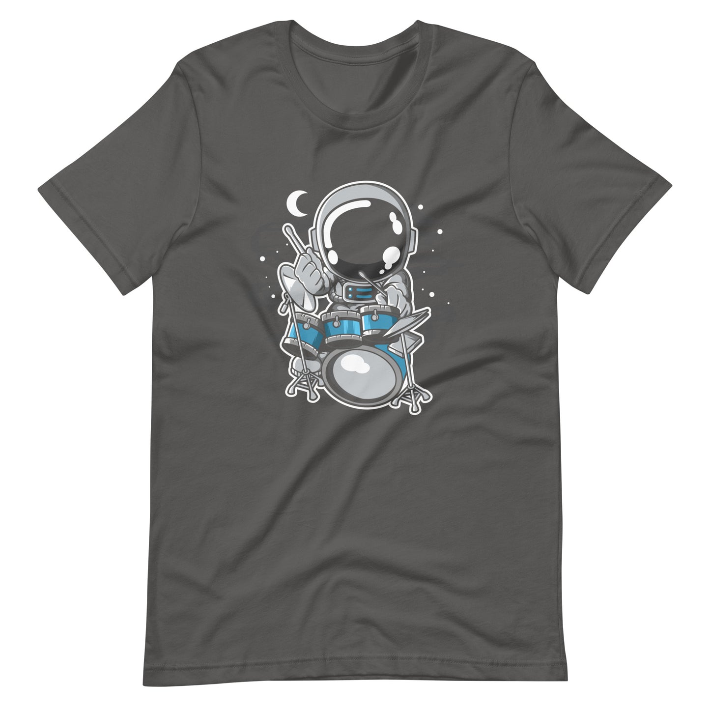 Astronaut Drummer - Men's t-shirt - Asphalt Front