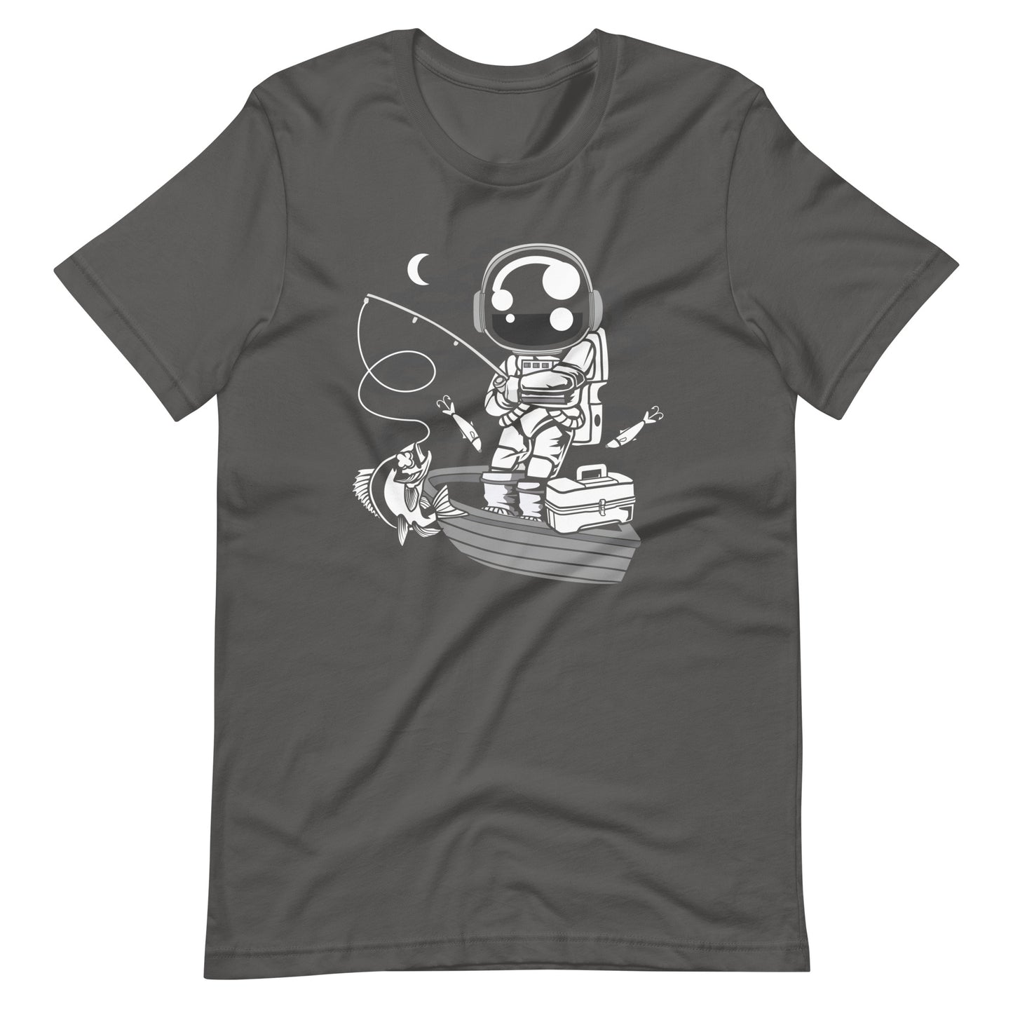 Astronaut Fisherman - Men's t-shirt - Asphalt Front