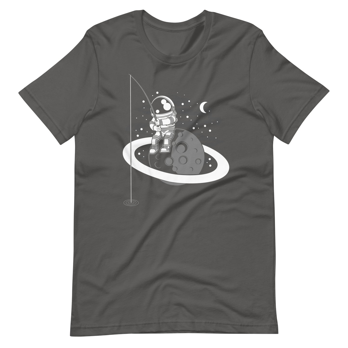 Astronaut Fishing - Men's t-shirt - Asphalt Front