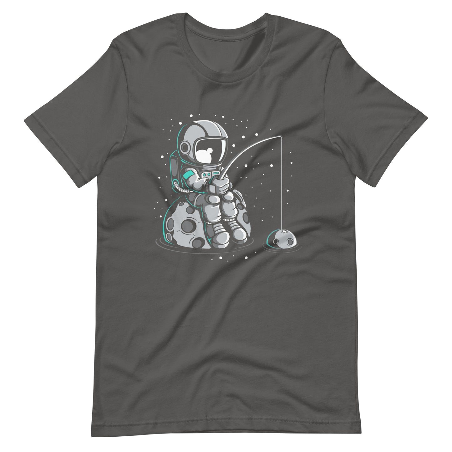 Astronaut Fishing 2 - Men's t-shirt - Asphalt Front