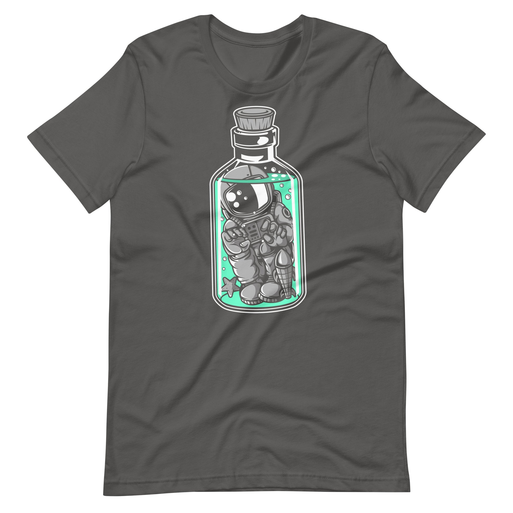 Astronaut in the Bottle - Men's t-shirt - Asphalt Front