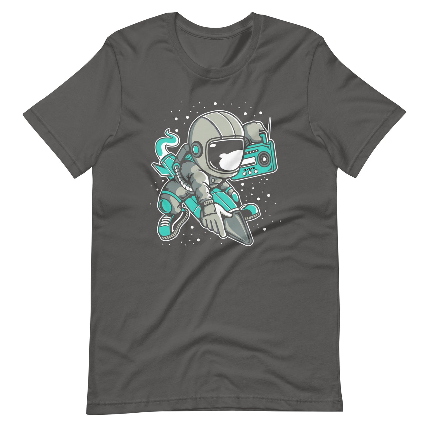 Astronaut Rocket - Men's t-shirt - Asphalt Front