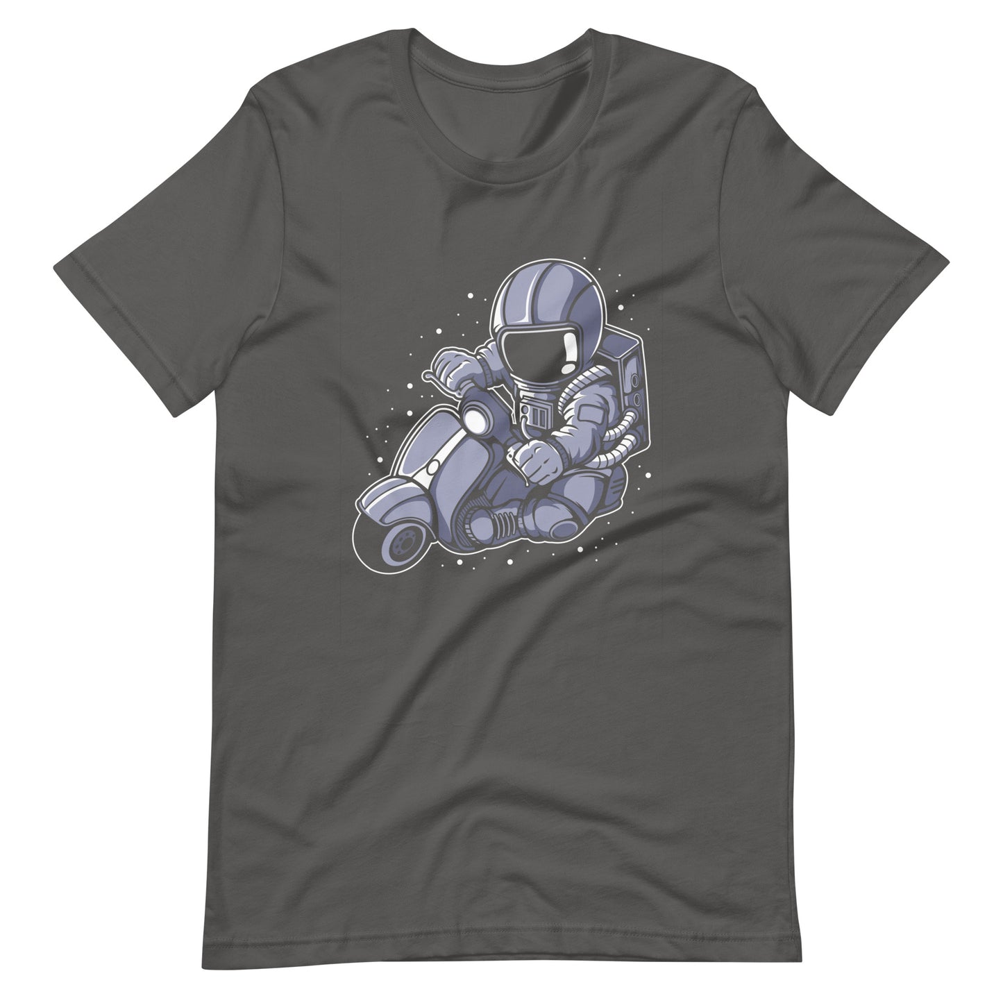 Astronaut Scooter - Men's t-shirt - Asphalt Front