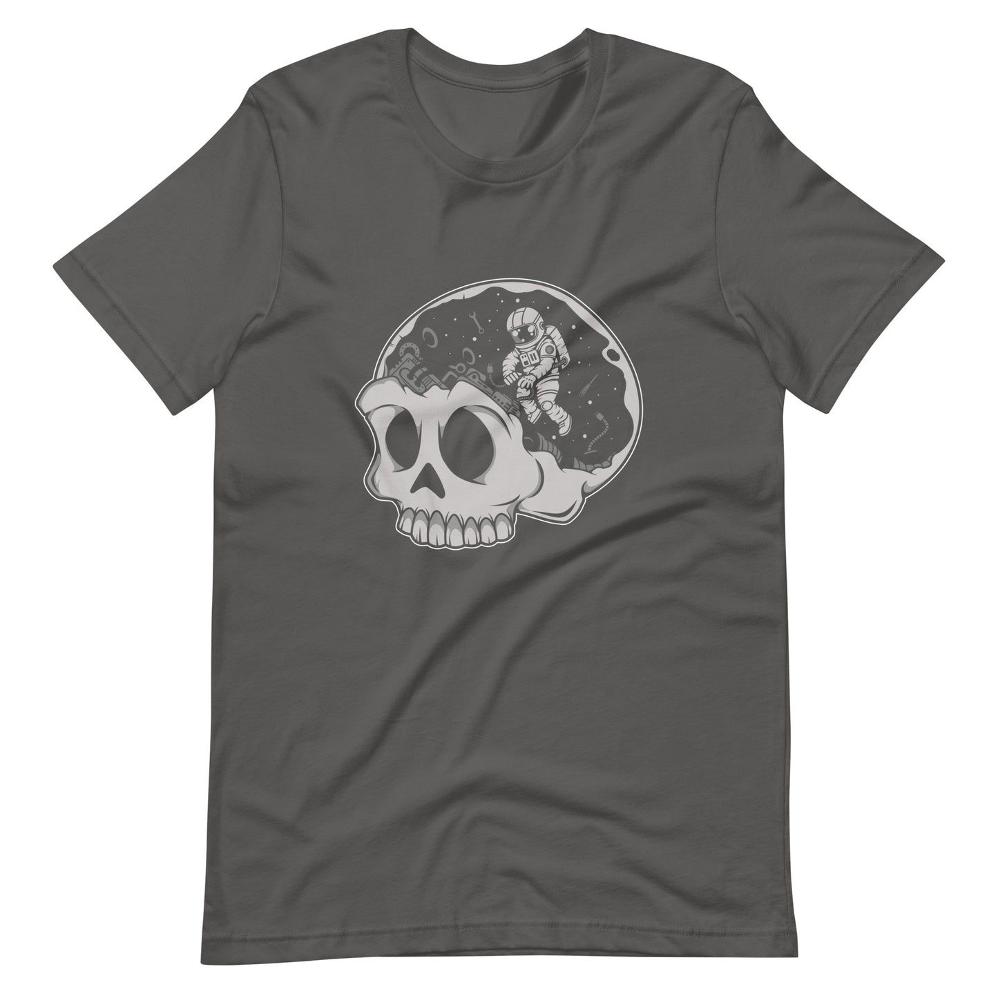Astronaut Skull Brain - Men's t-shirt - Asphalt Front
