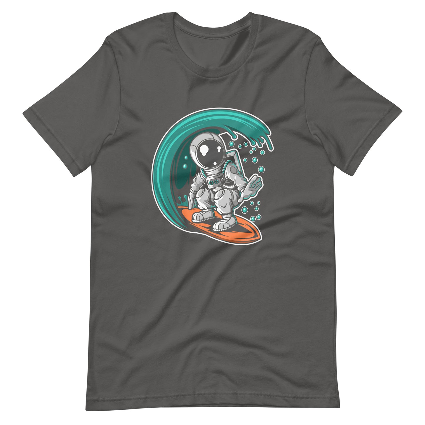 Astronaut Surfing - Men's t-shirt - Asphalt Front