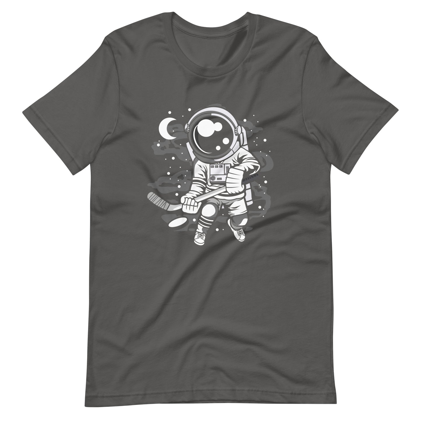 Astronaut Hockey Player - Men's t-shirt - Asphalt Front