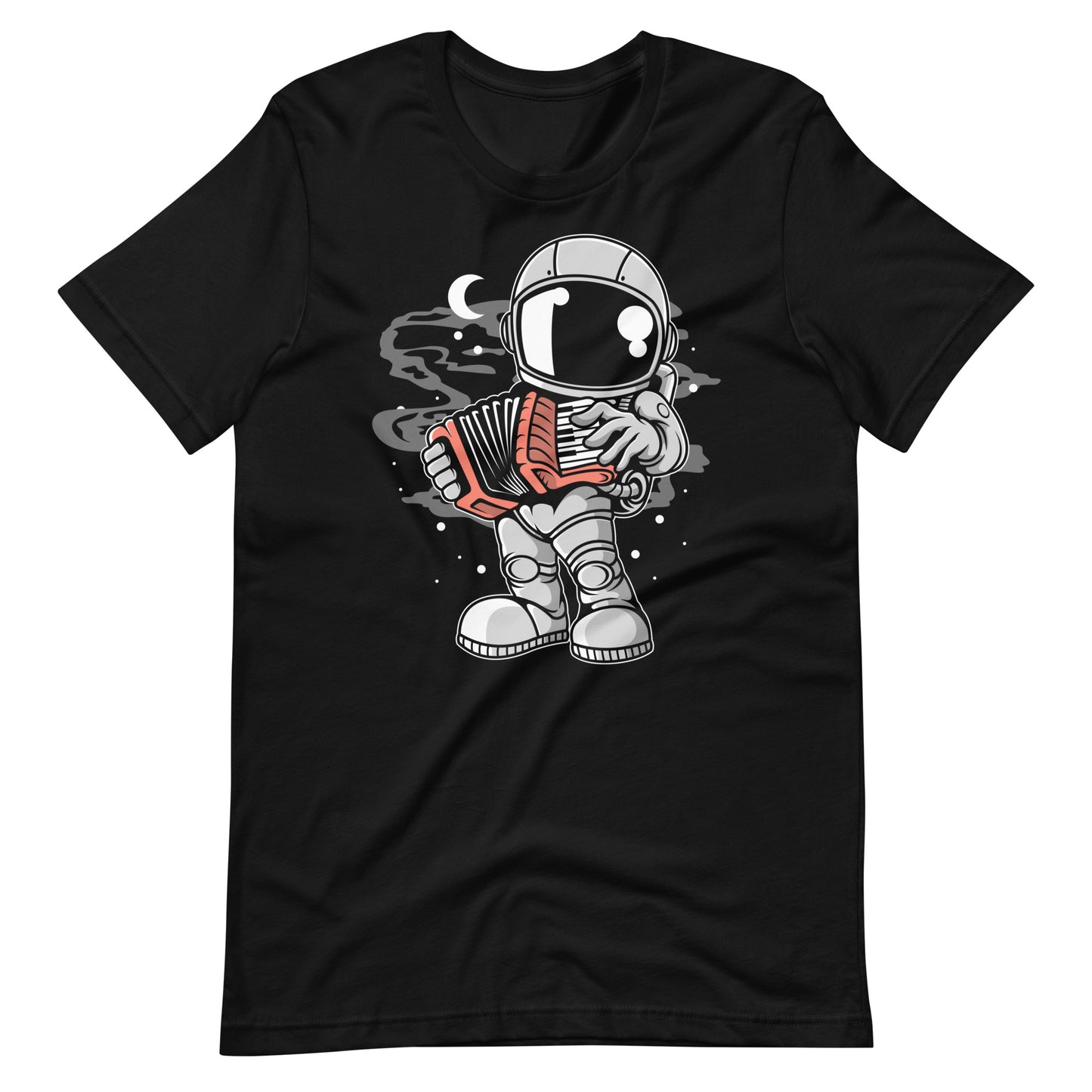 Astronaut Accordion - Men's t-shirt - Black Front