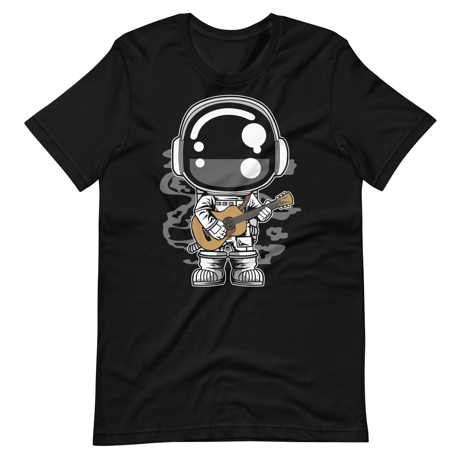 Astronaut Acoustic Guitar - Men's t-shirt - Black Front