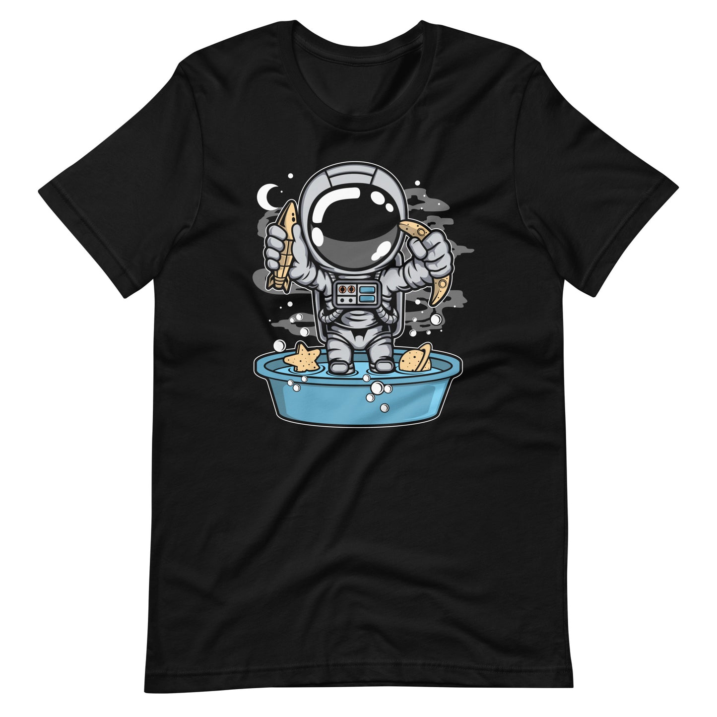 Astronaut Bathtub - Men's t-shirt - Black Front