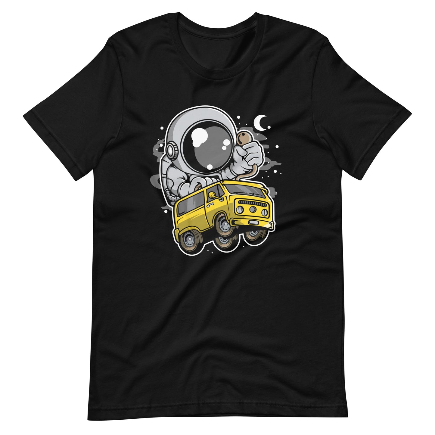 Astronaut Car Racer - Men's t-shirt - Black Front