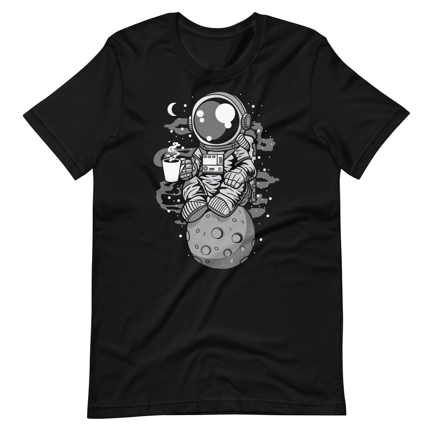 Astronaut Coffee - Men's t-shirt - Black Front