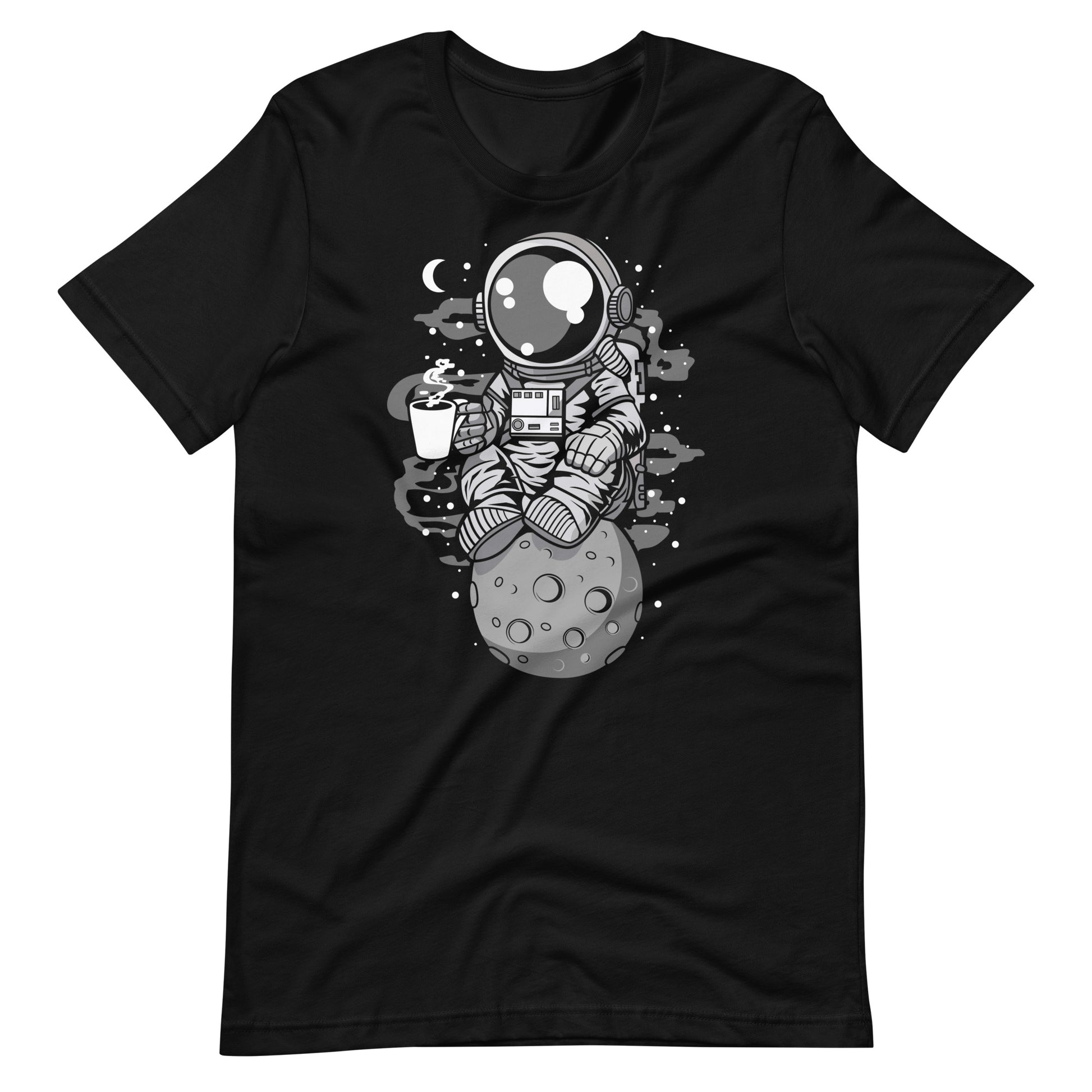 Astronaut Coffee - Men's t-shirt - Black Front