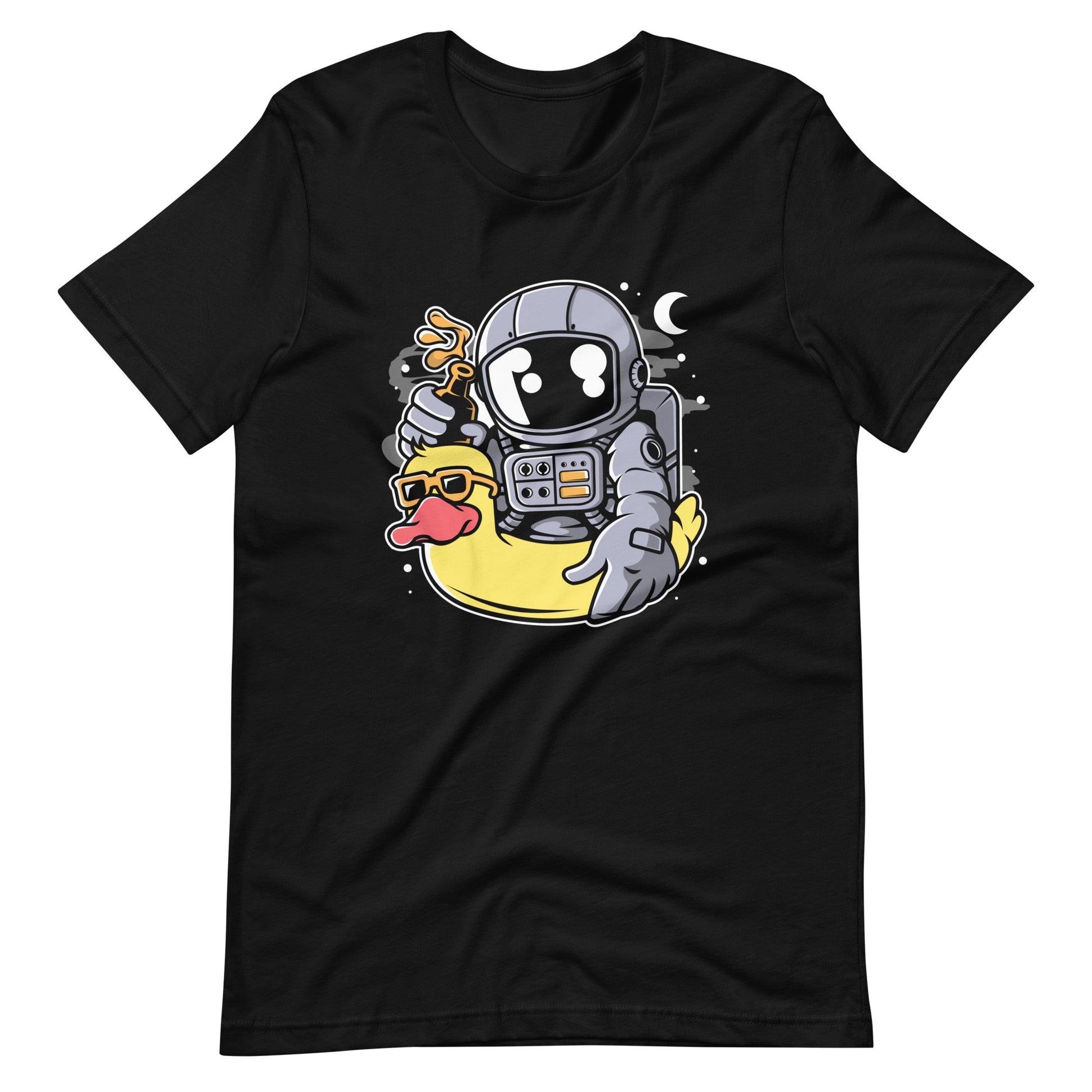 Astronaut Duck Balloon - Men's t-shirt - Black Front