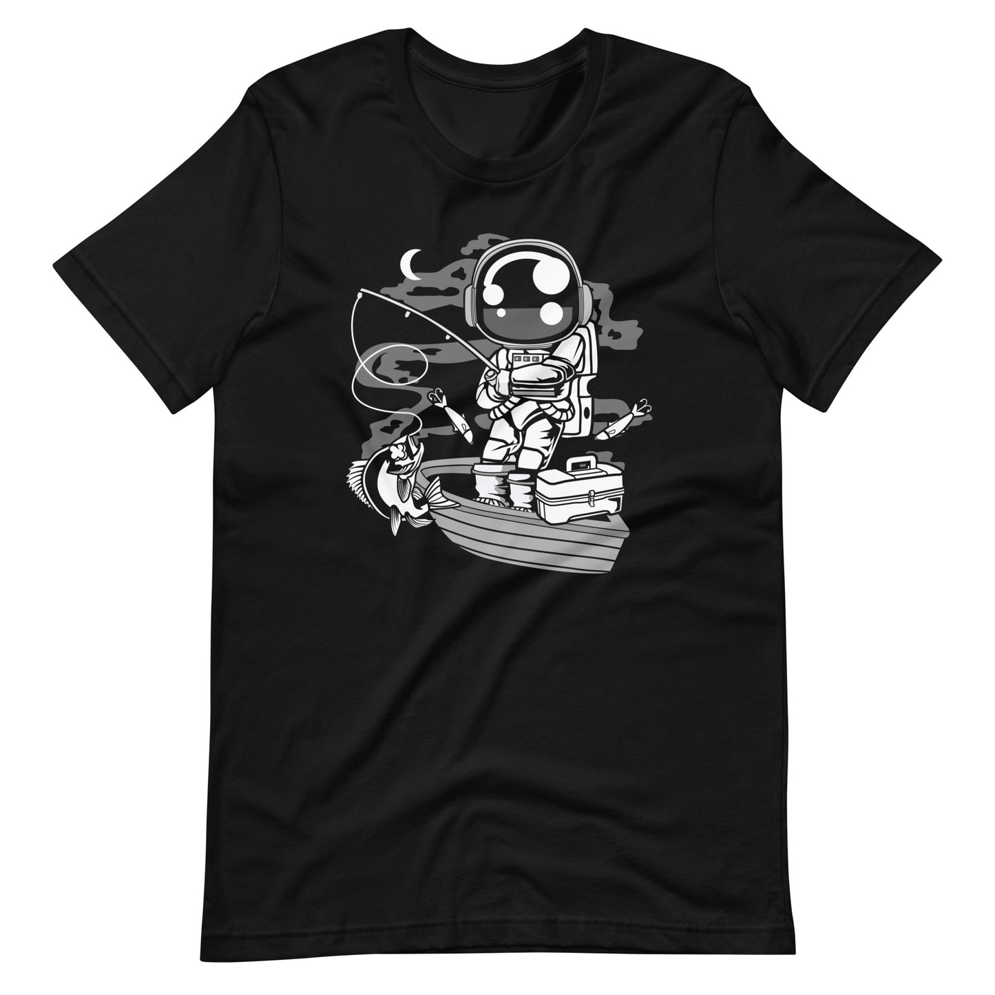 Astronaut Fisherman - Men's t-shirt - Black Front