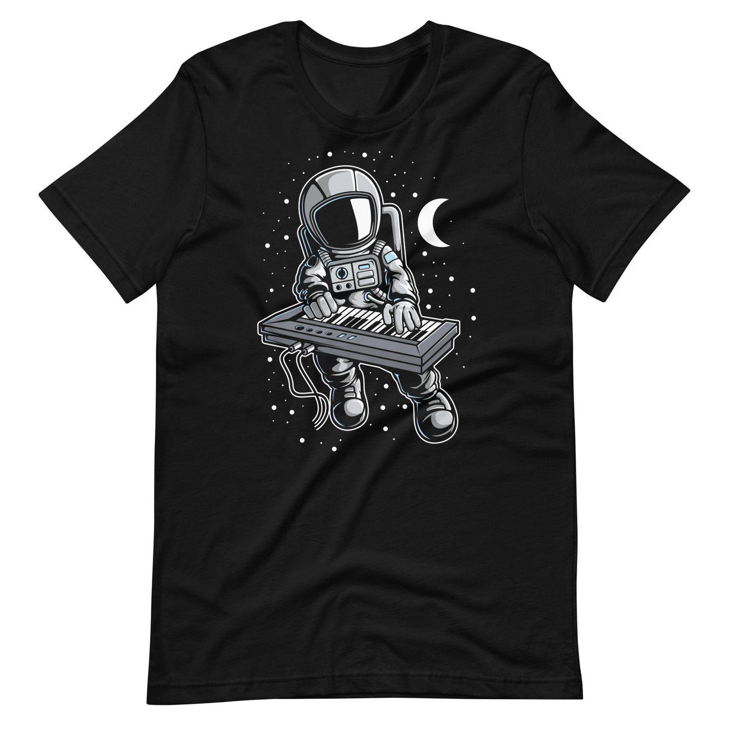 Astronaut Keyboard - Men's t-shirt - Black Front