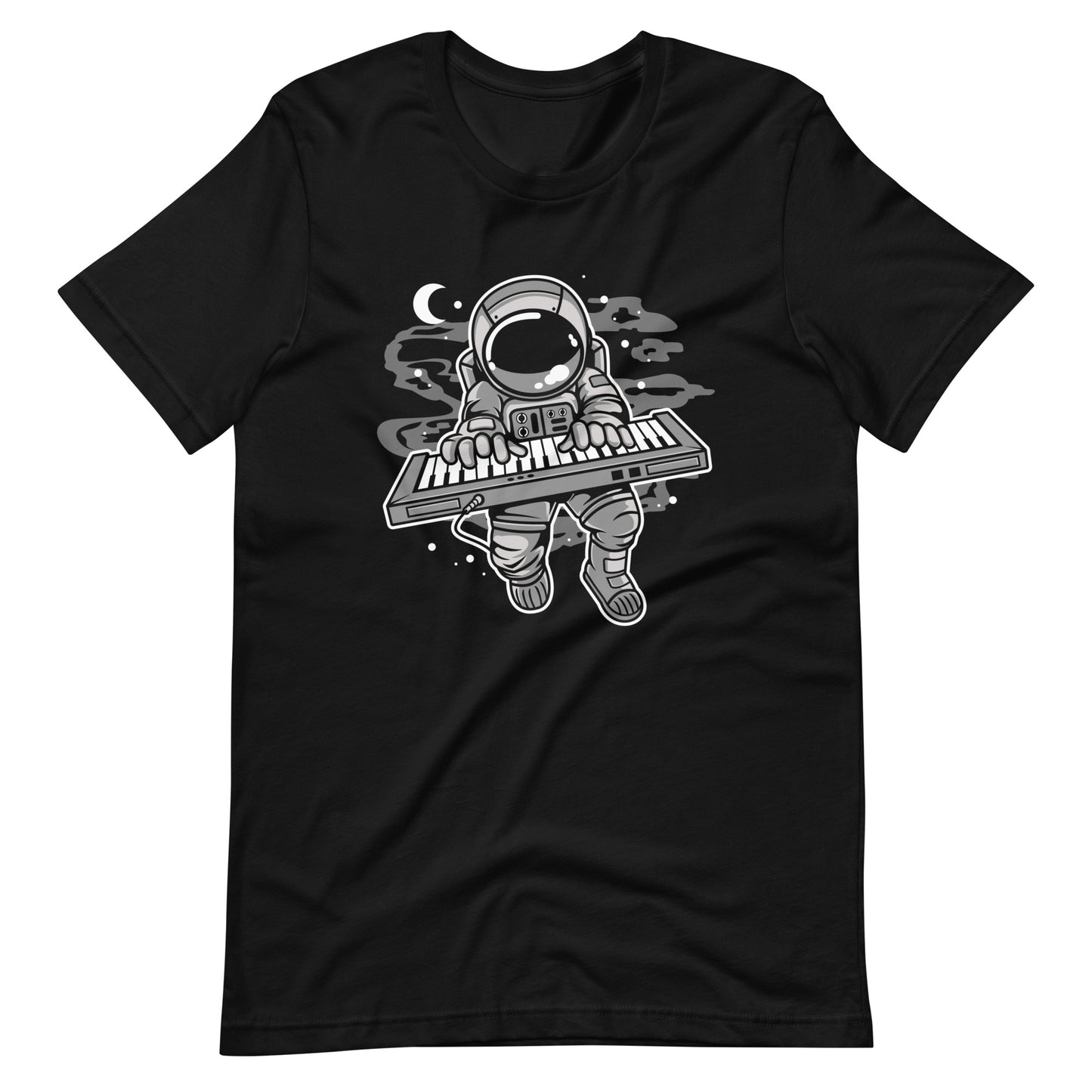 Astronaut Keyboard 2 - Men's t-shirt - Black Front