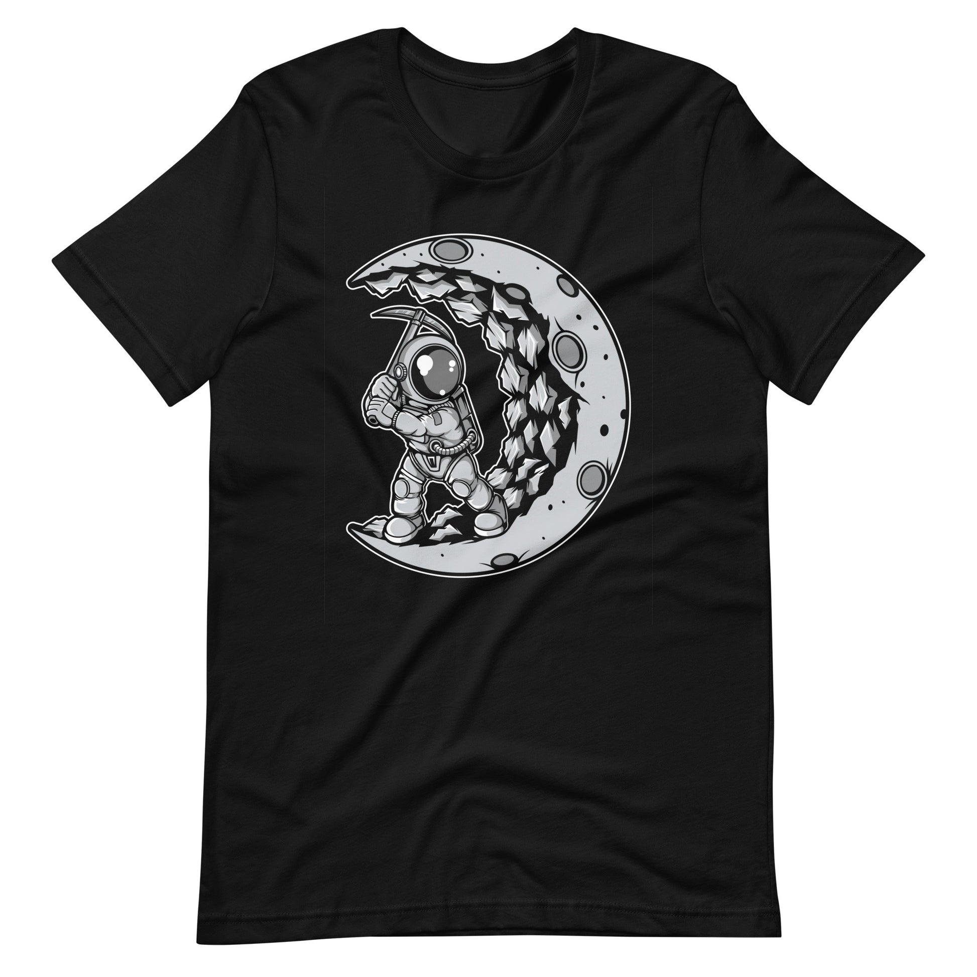 Astronaut Moon Digger - Men's t-shirt - Black Front