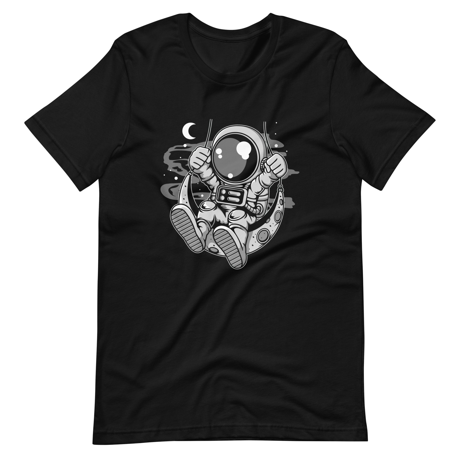 Astronaut Moon Swinger - Men's t-shirt - Black Front