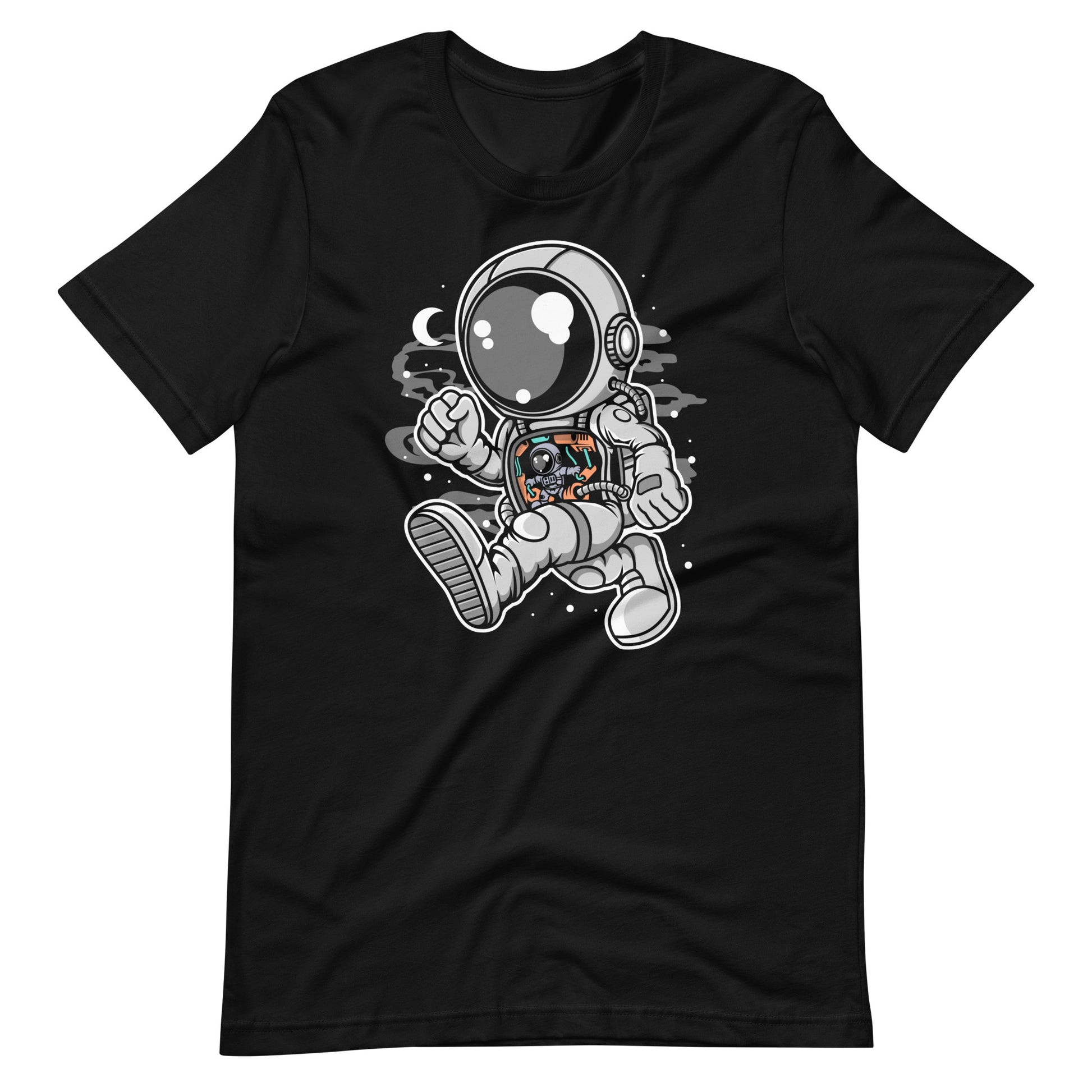 Astronaut Robotic Machine - Men's t-shirt - Black Front