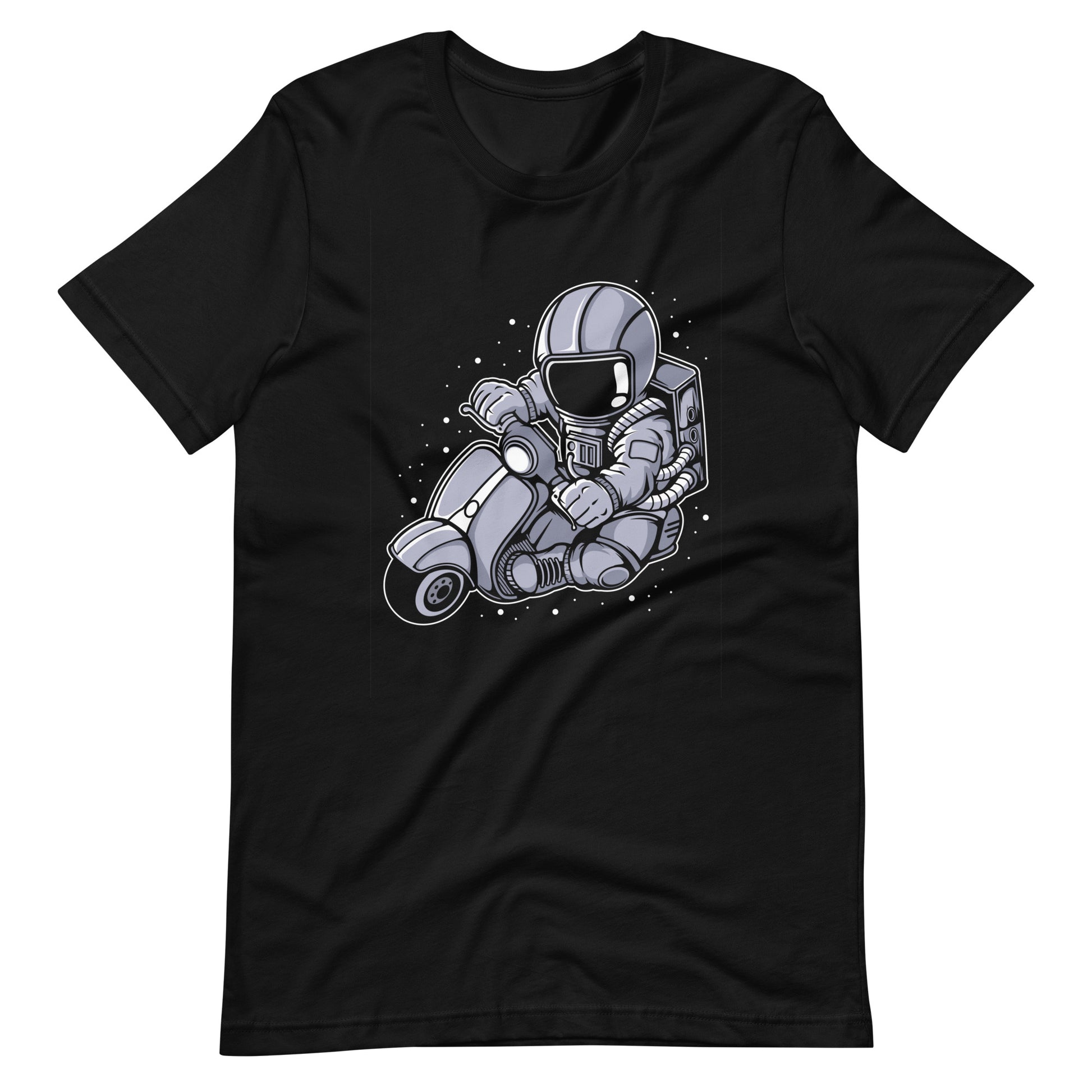 Astronaut Scooter - Men's t-shirt - Black Front