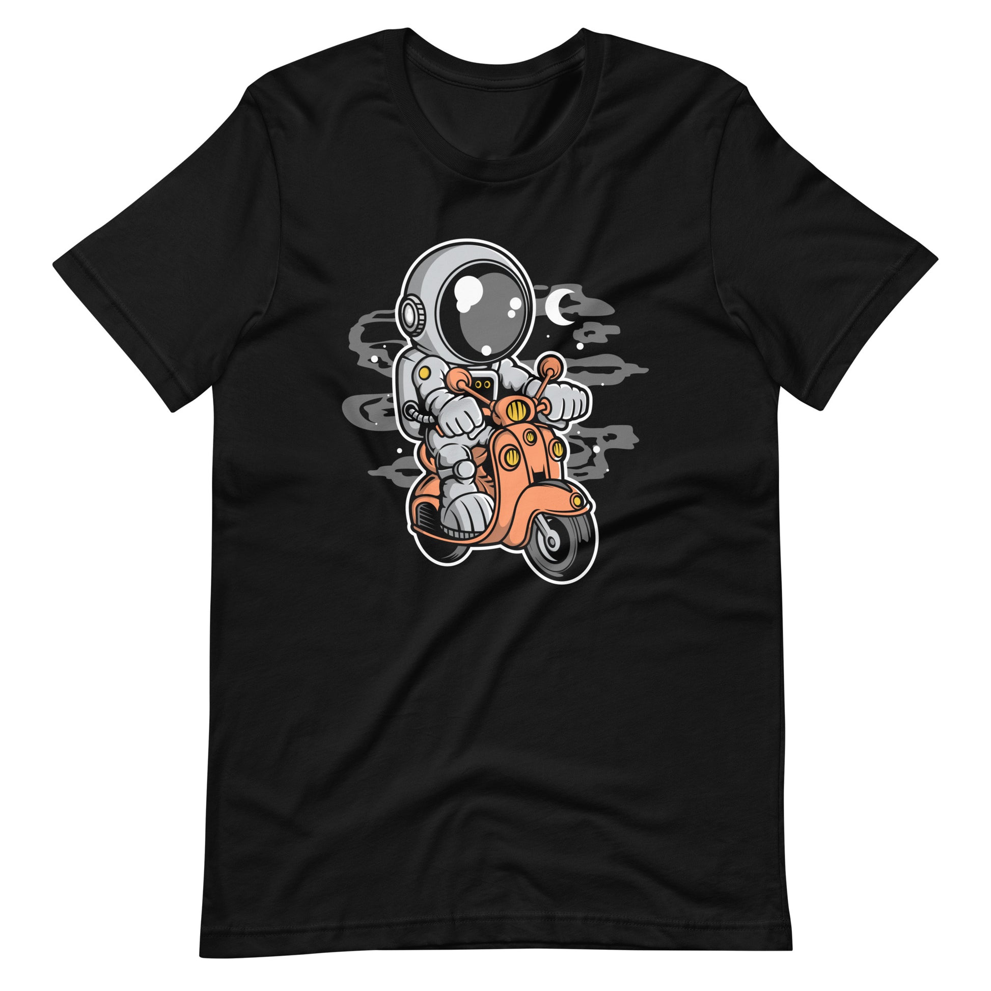 Astronaut Scooter 2 - Men's t-shirt - Black Front