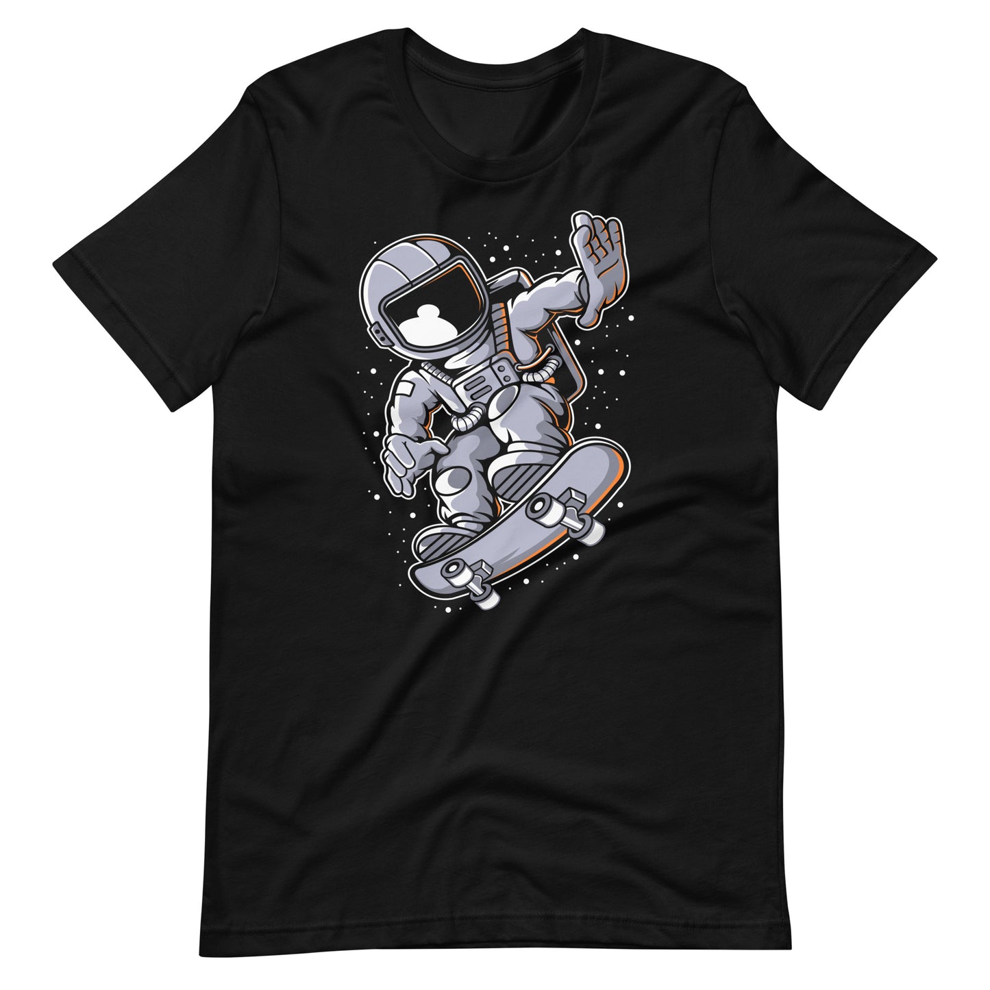 Astronaut Skateboard - Men's t-shirt - Black Front