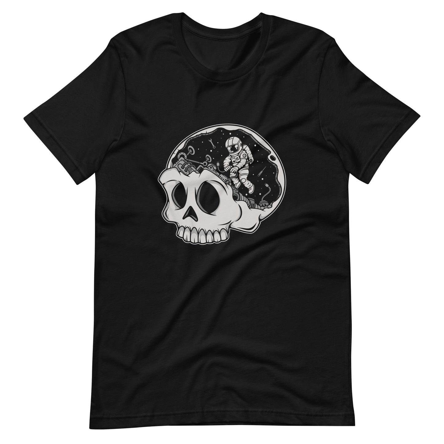 Astronaut Skull Brain - Men's t-shirt - Black Front