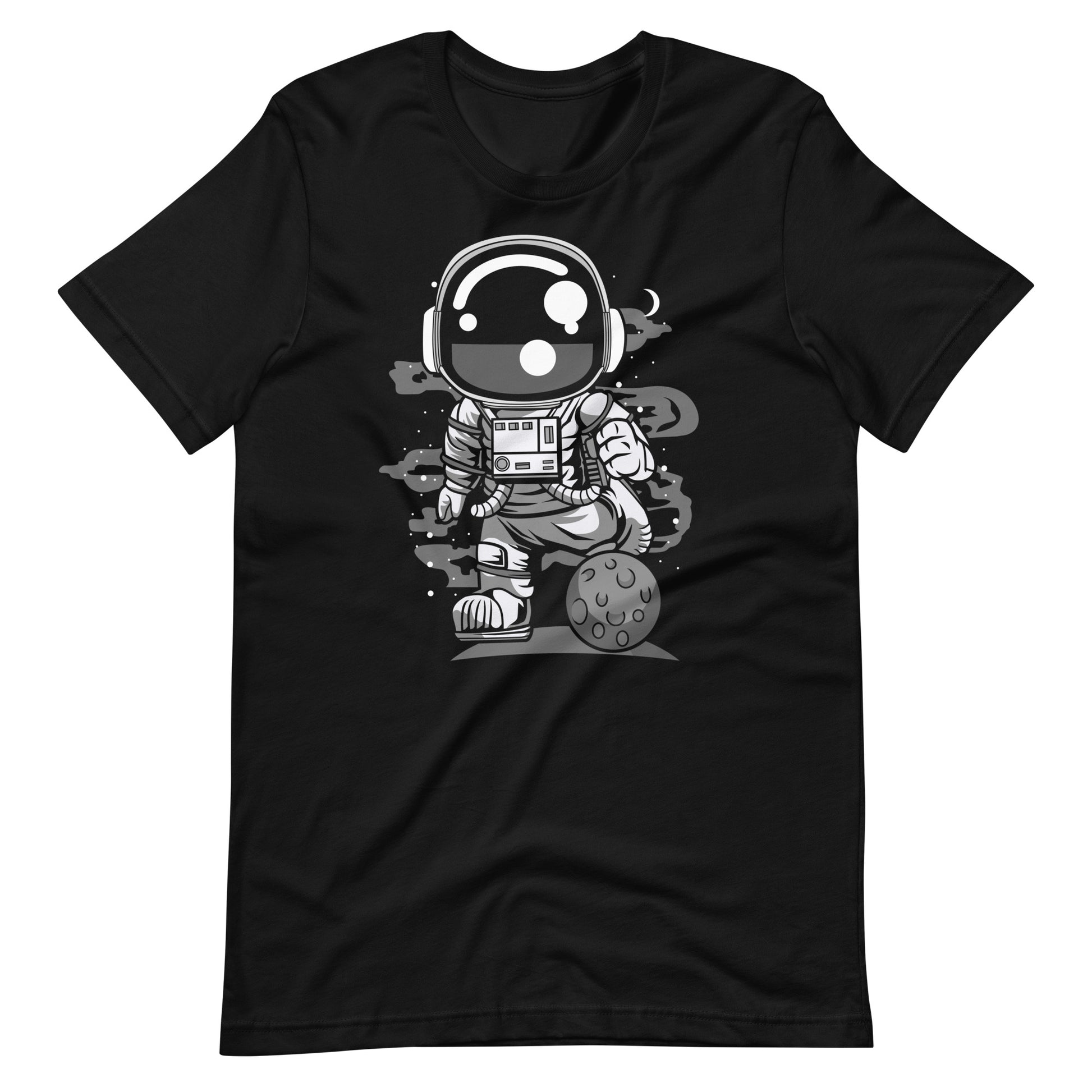 Astronaut Soccer - Men's t-shirt- Black Front