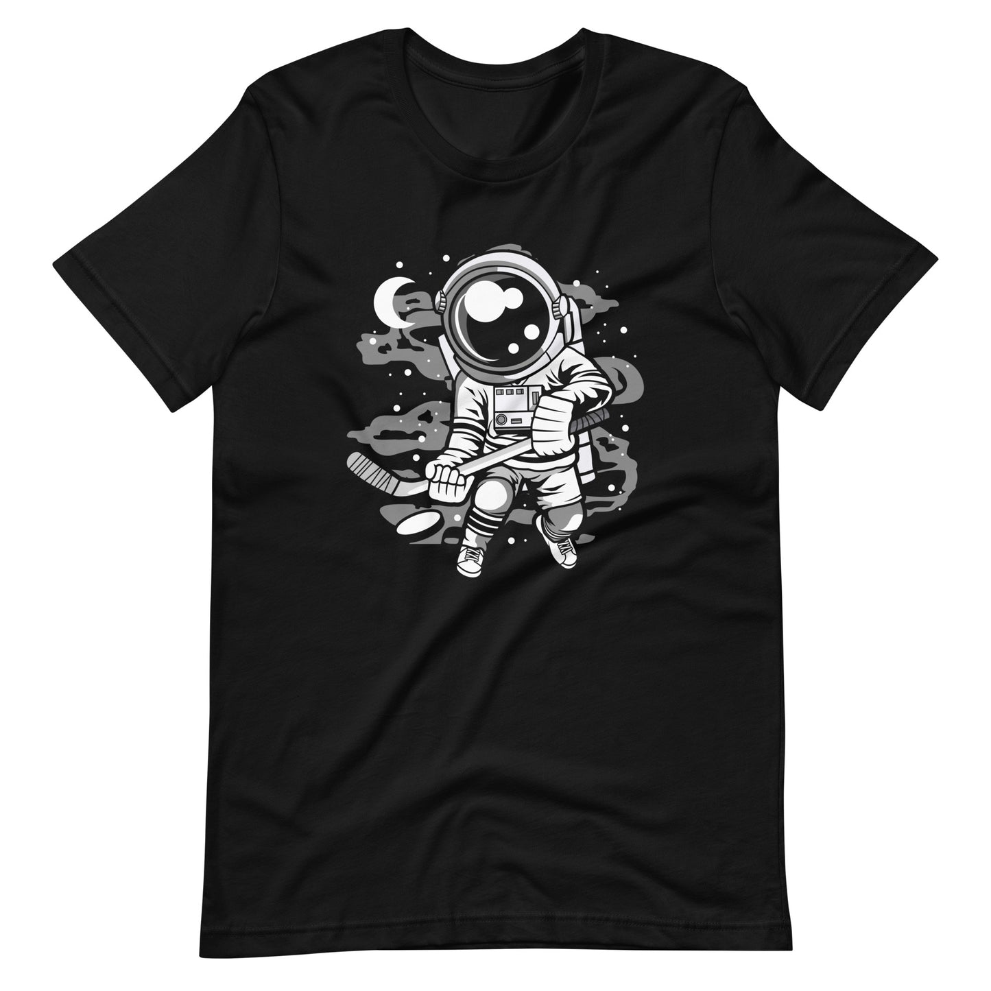 Astronaut Hockey Player - Men's t-shirt - Black Front