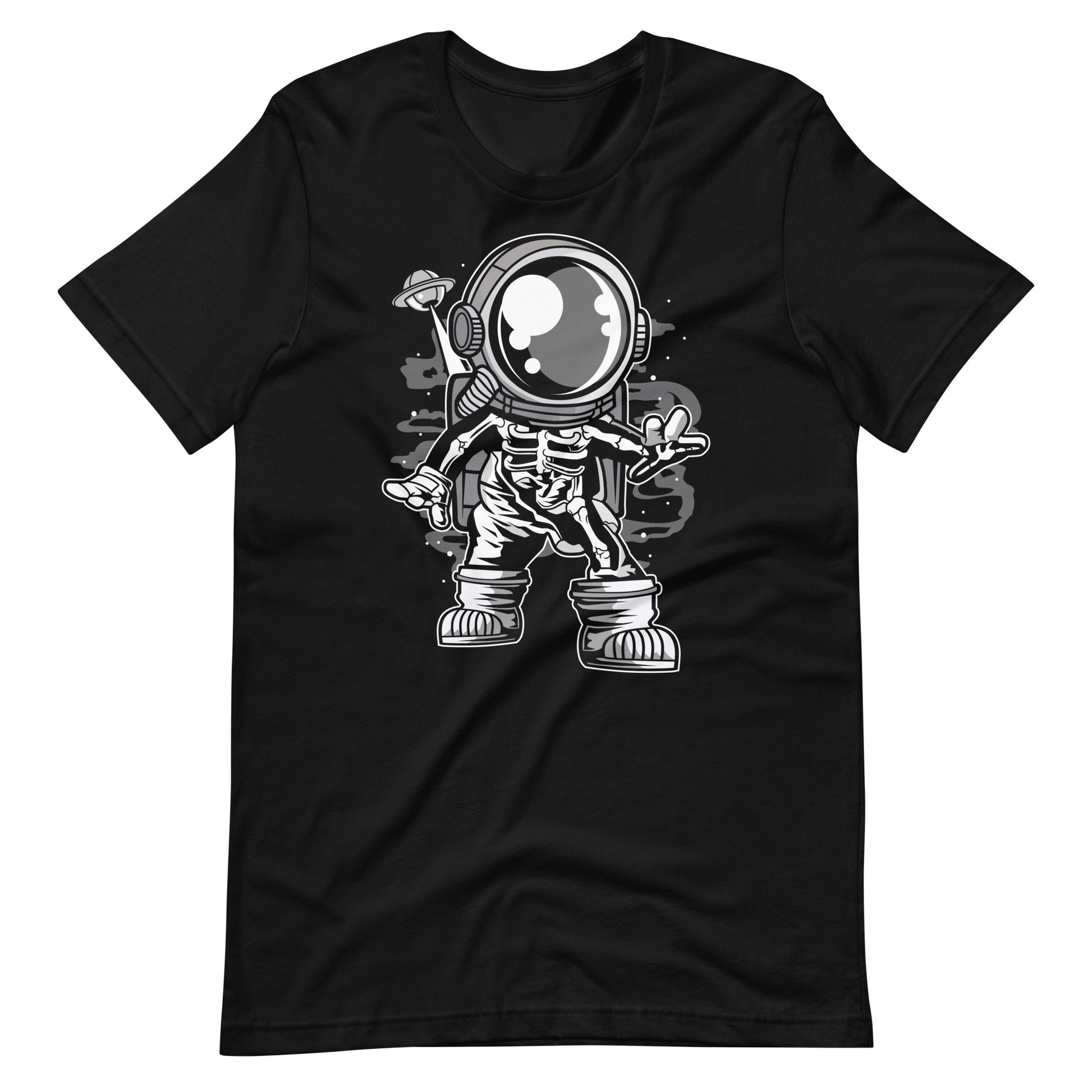 Astronaut Space Skeleton - Men's t-shirt - Black Front