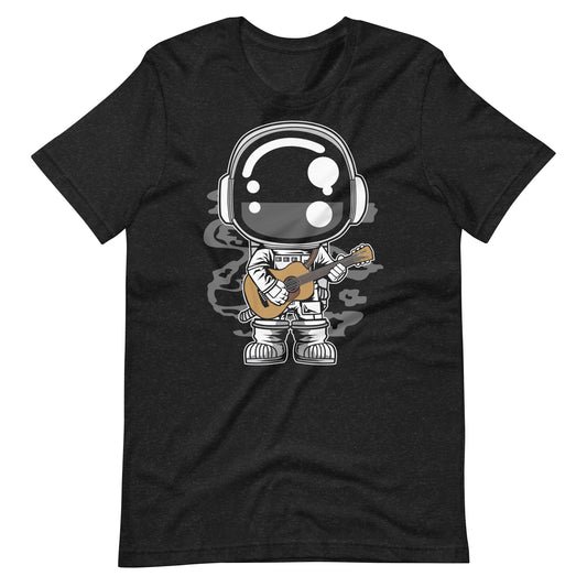 Astronaut Acoustic Guitar - Men's t-shirt - Black Heather Front