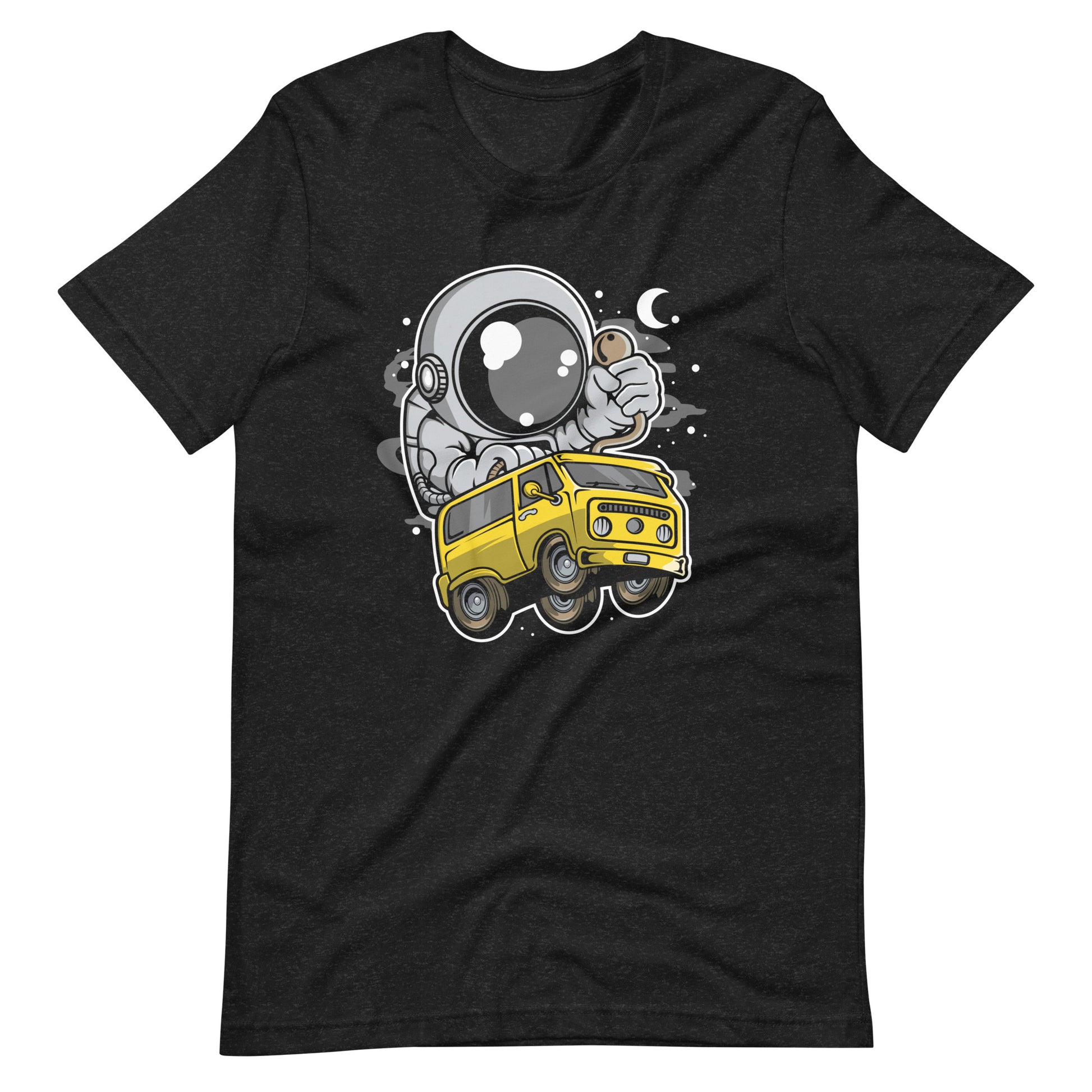 Astronaut Car Racer - Men's t-shirt - Black Heather Front