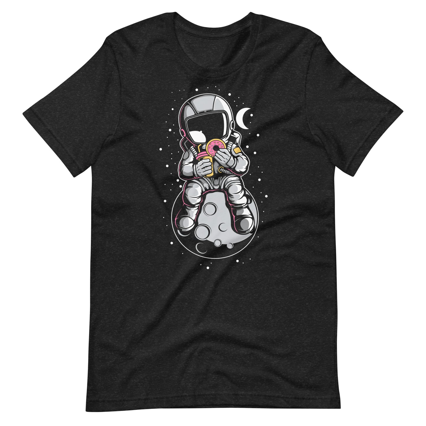 Astronaut Donuts - Men's t-shirt - Black Heather Front