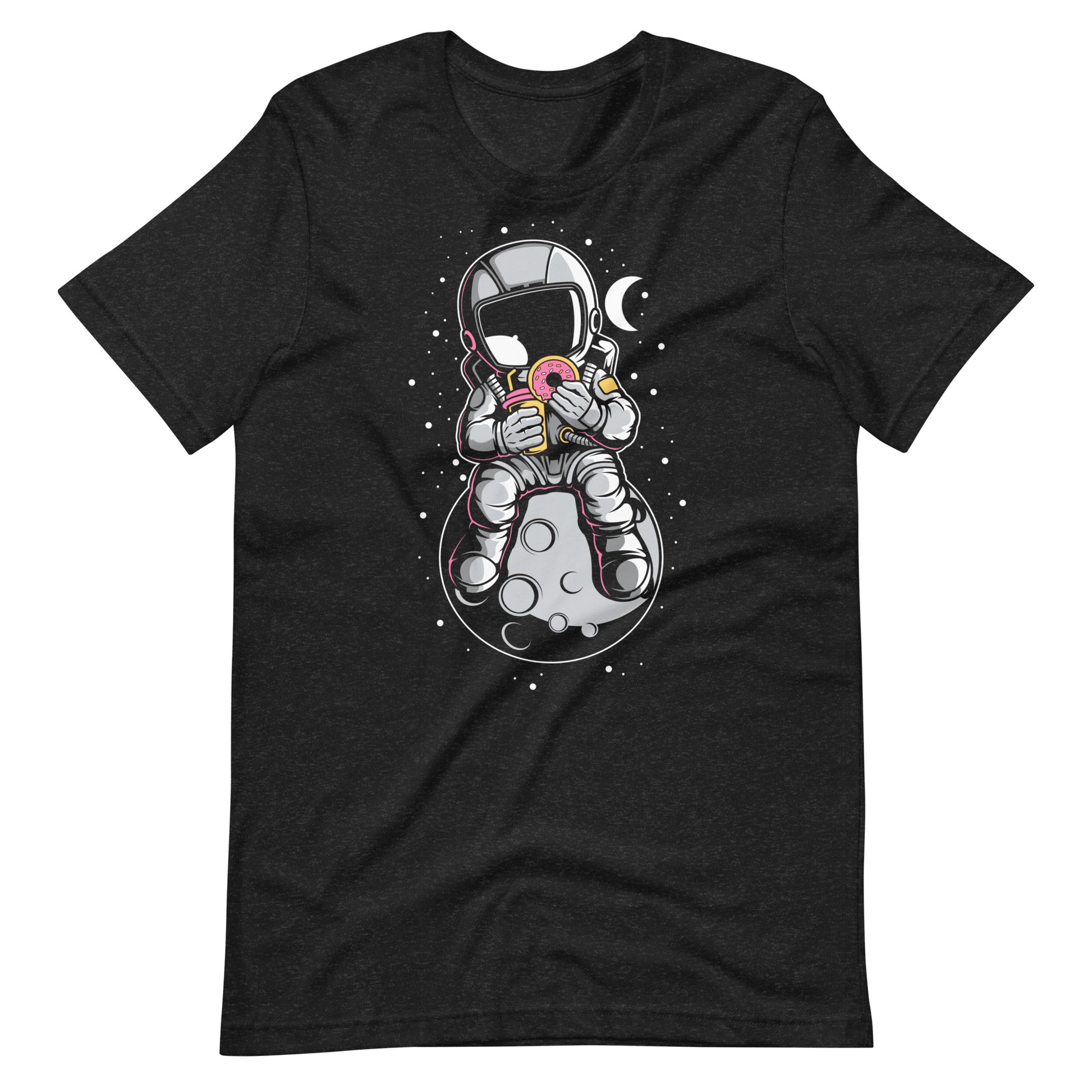 Astronaut Donuts - Men's t-shirt - Black Heather Front