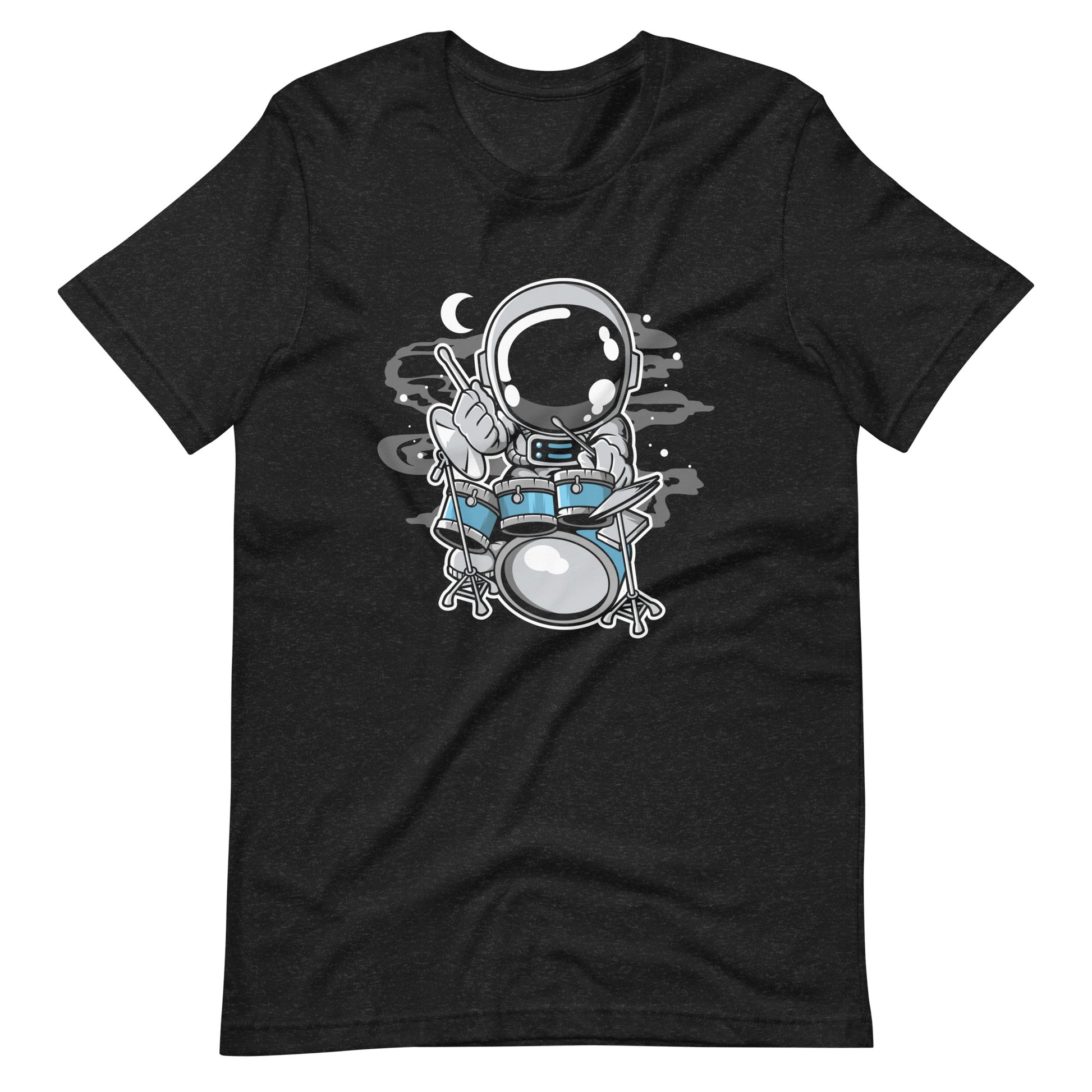 Astronaut Drummer - Men's t-shirt - Black Heather Front