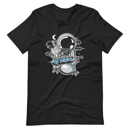 Astronaut Drummer - Men's t-shirt - Black Heather Front