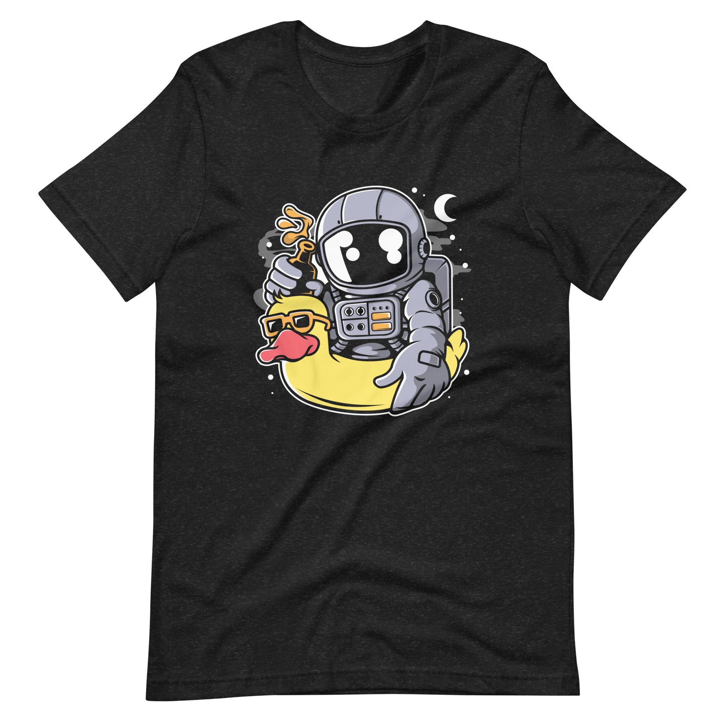 Astronaut Duck Balloon - Men's t-shirt - Black Heather Front