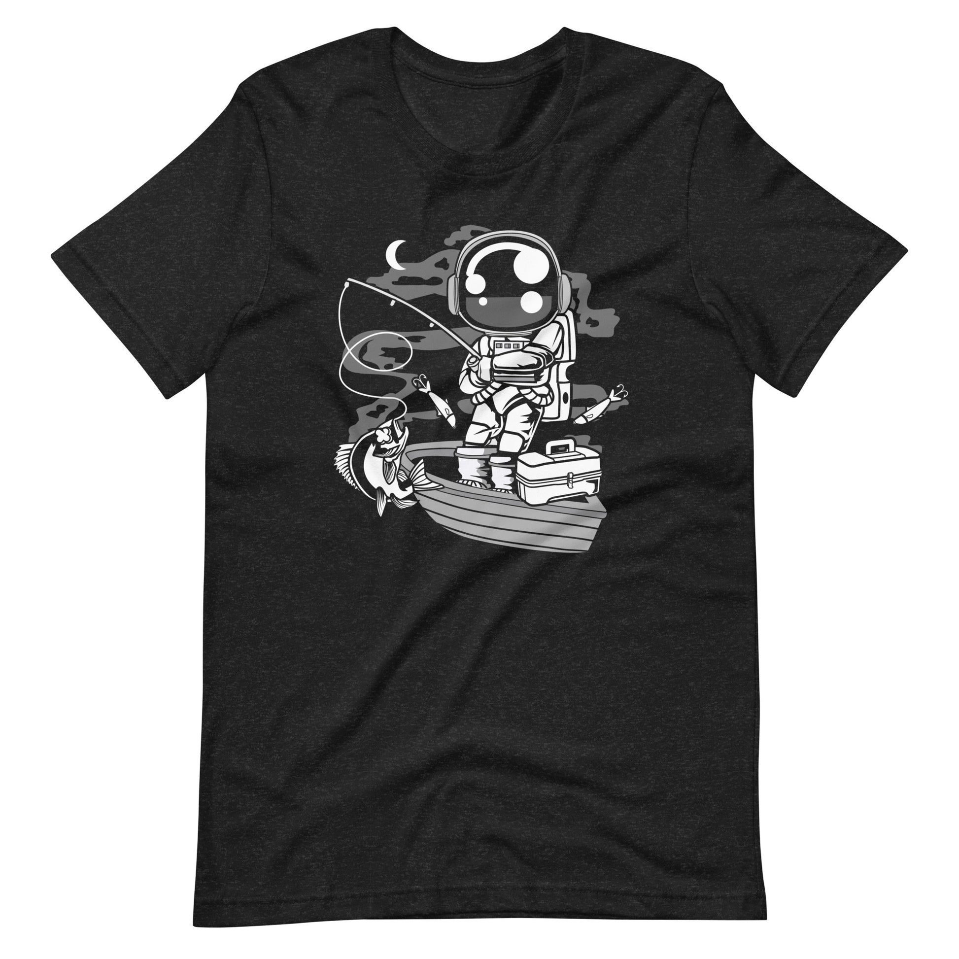 Astronaut Fisherman - Men's t-shirt - Black Heather Front