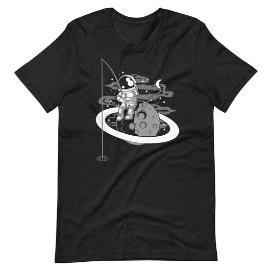 Astronaut Fishing - Men's t-shirt - Black Heather Front