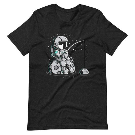 Astronaut Fishing 2 - Men's t-shirt - Black Heather Front